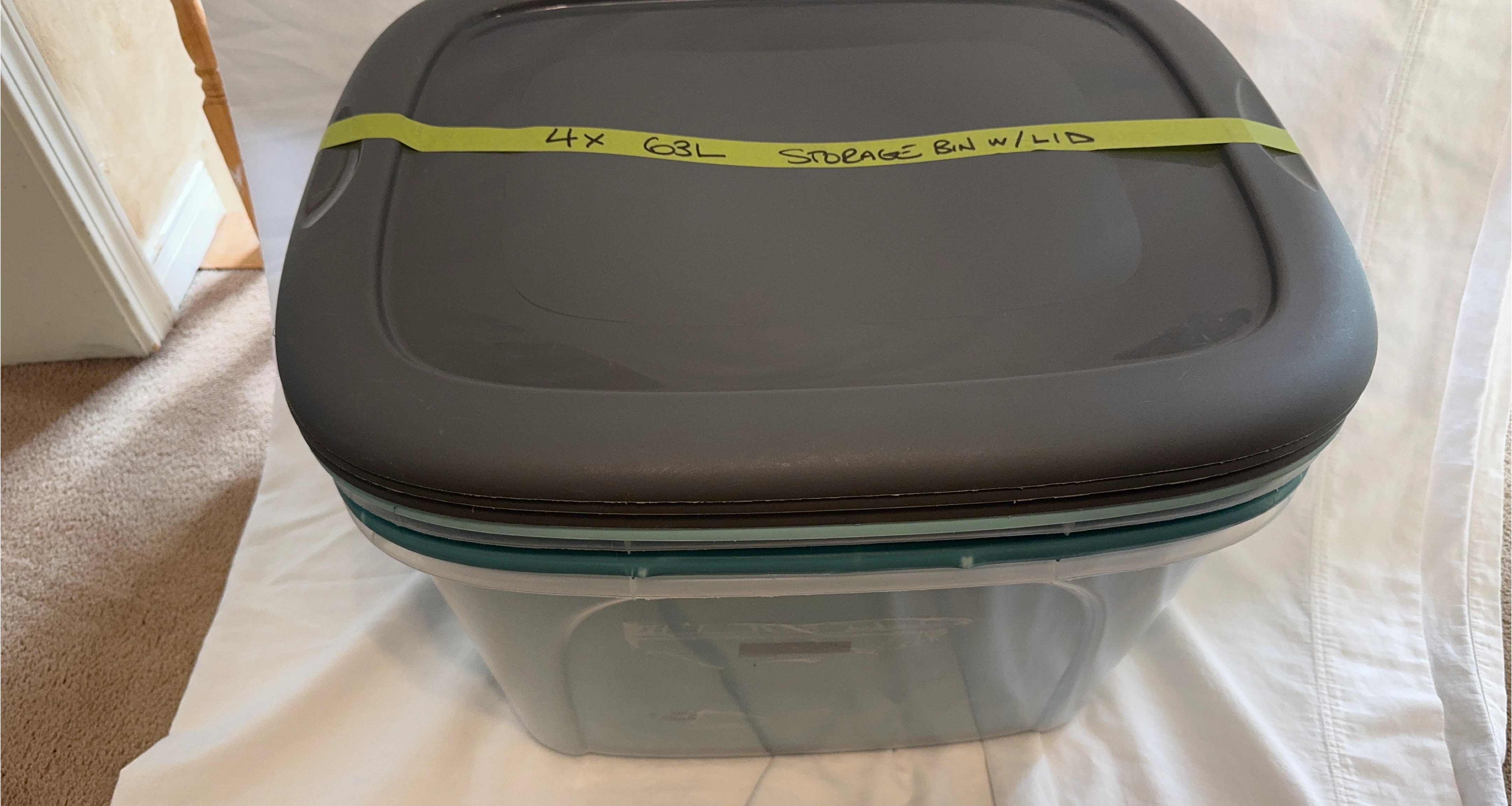 4pc x   63L Storage Bins with Lids thumbnail