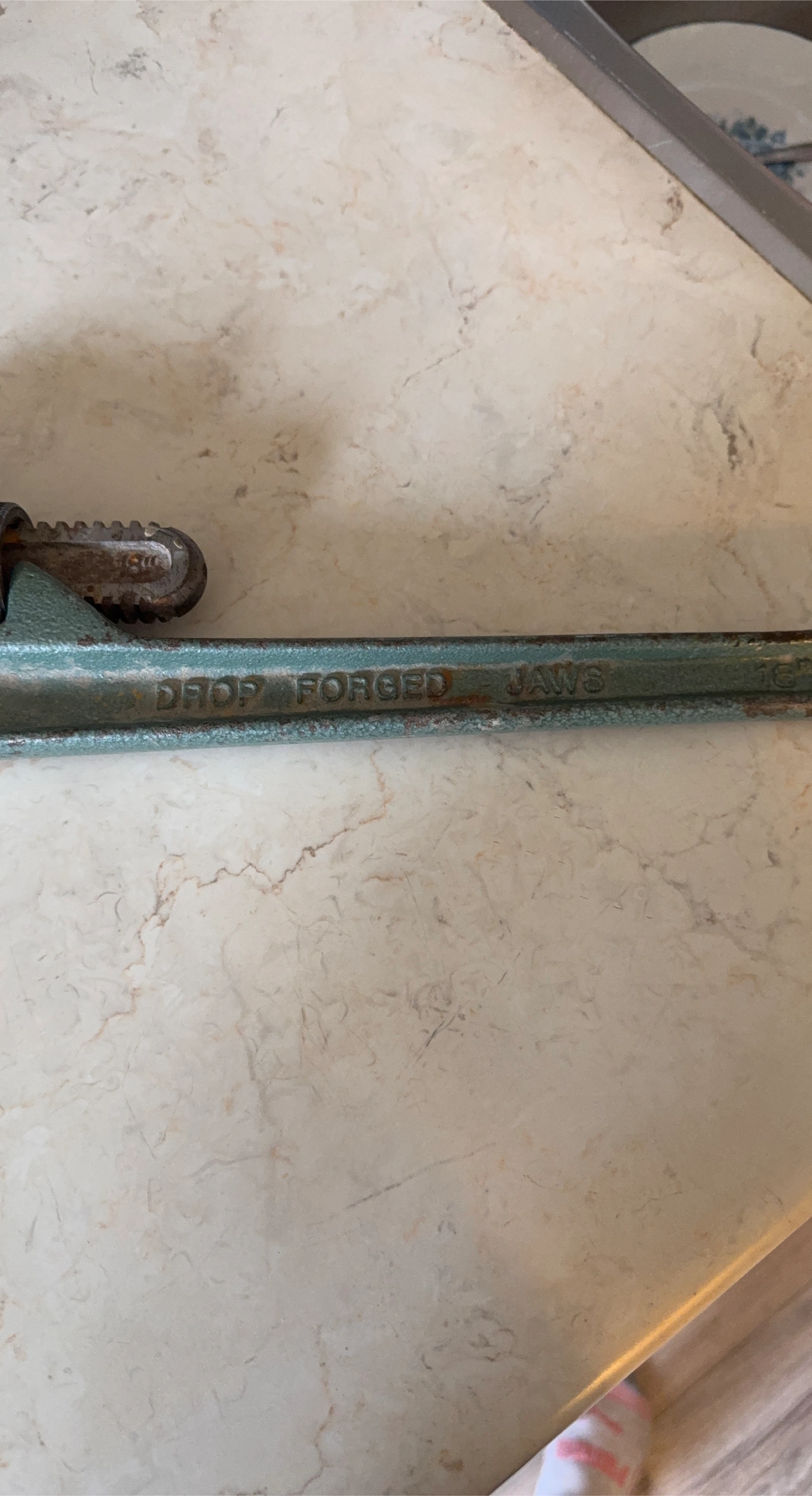Vintage Drop Forged Jaws 18" Pipe Wrench thumbnail