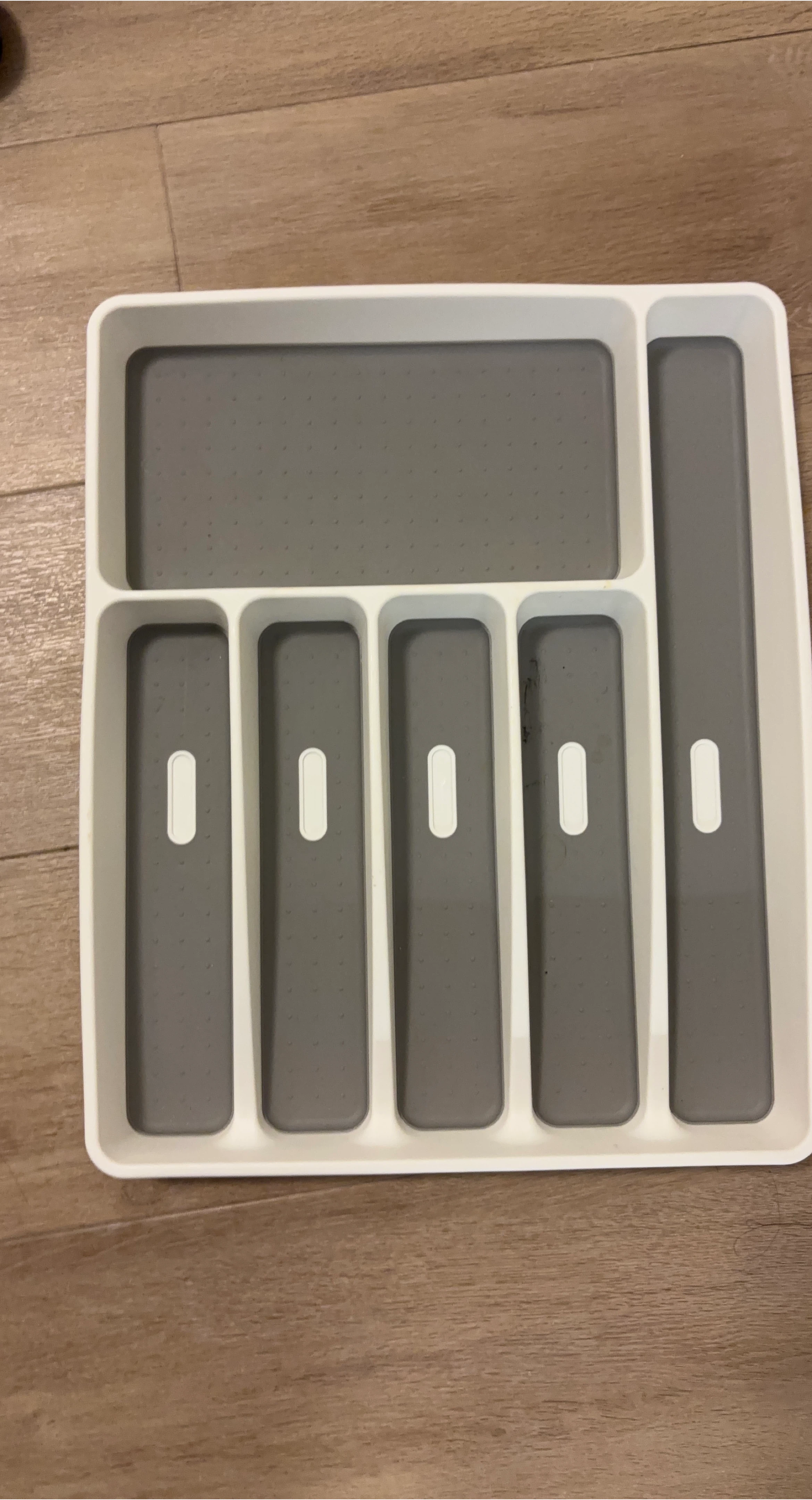 Cutlery Drawer Organizer - White and Grey thumbnail