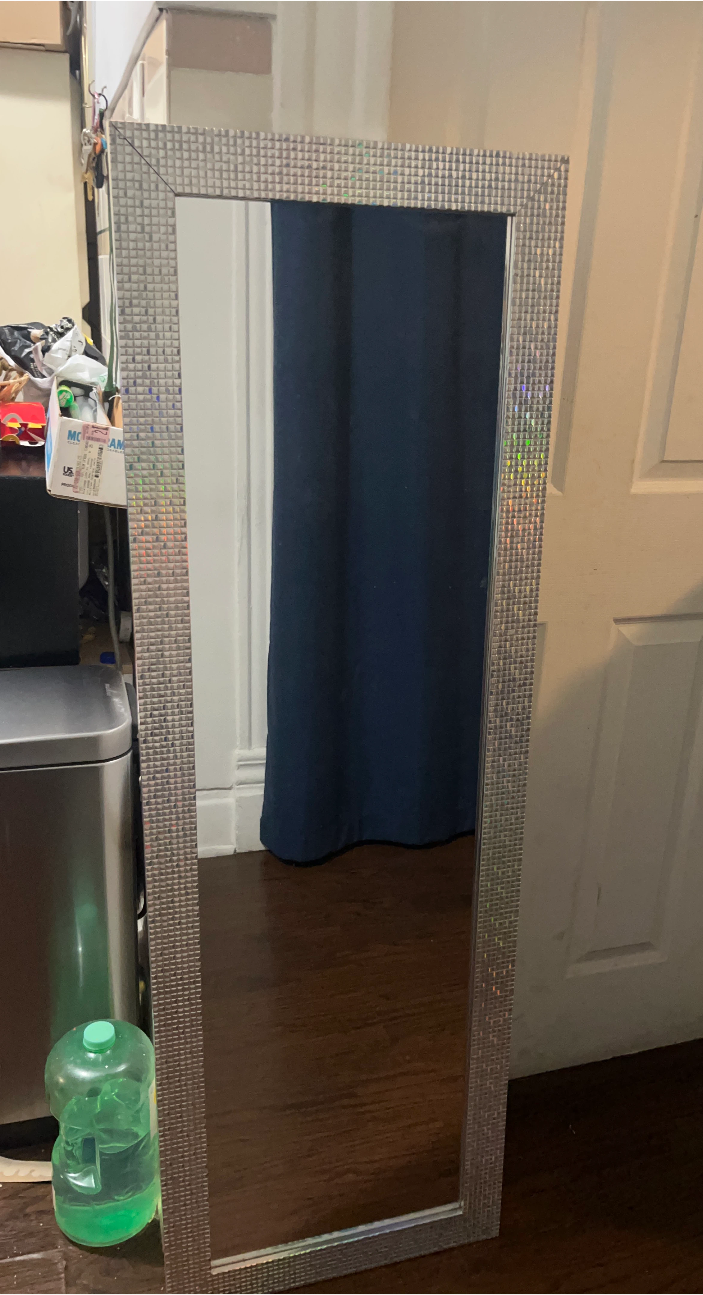 Full Length Mirror with Silver Frame thumbnail