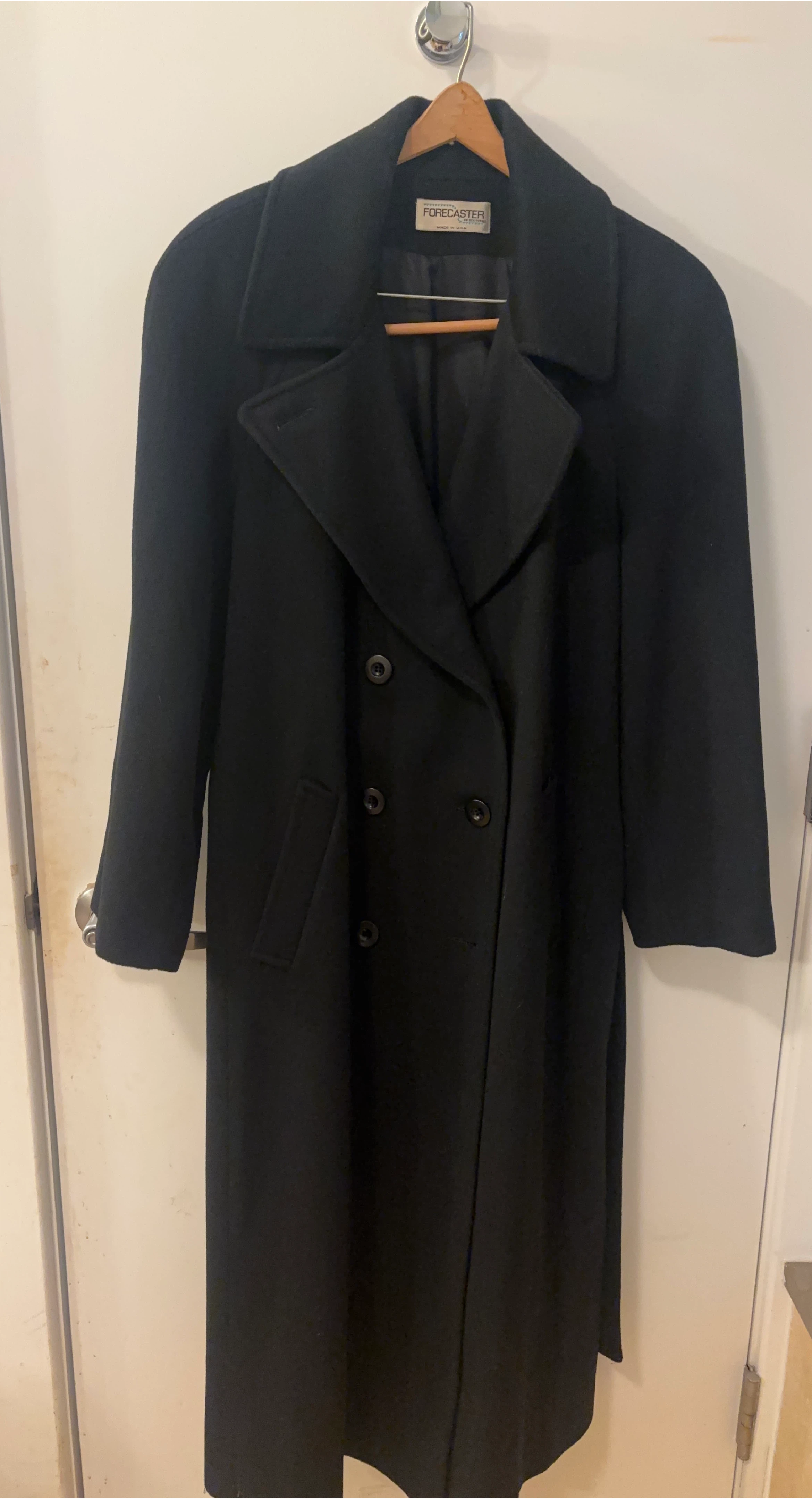 Forecaster of Boston Black Wool Coat- New Without Tags thumbnail