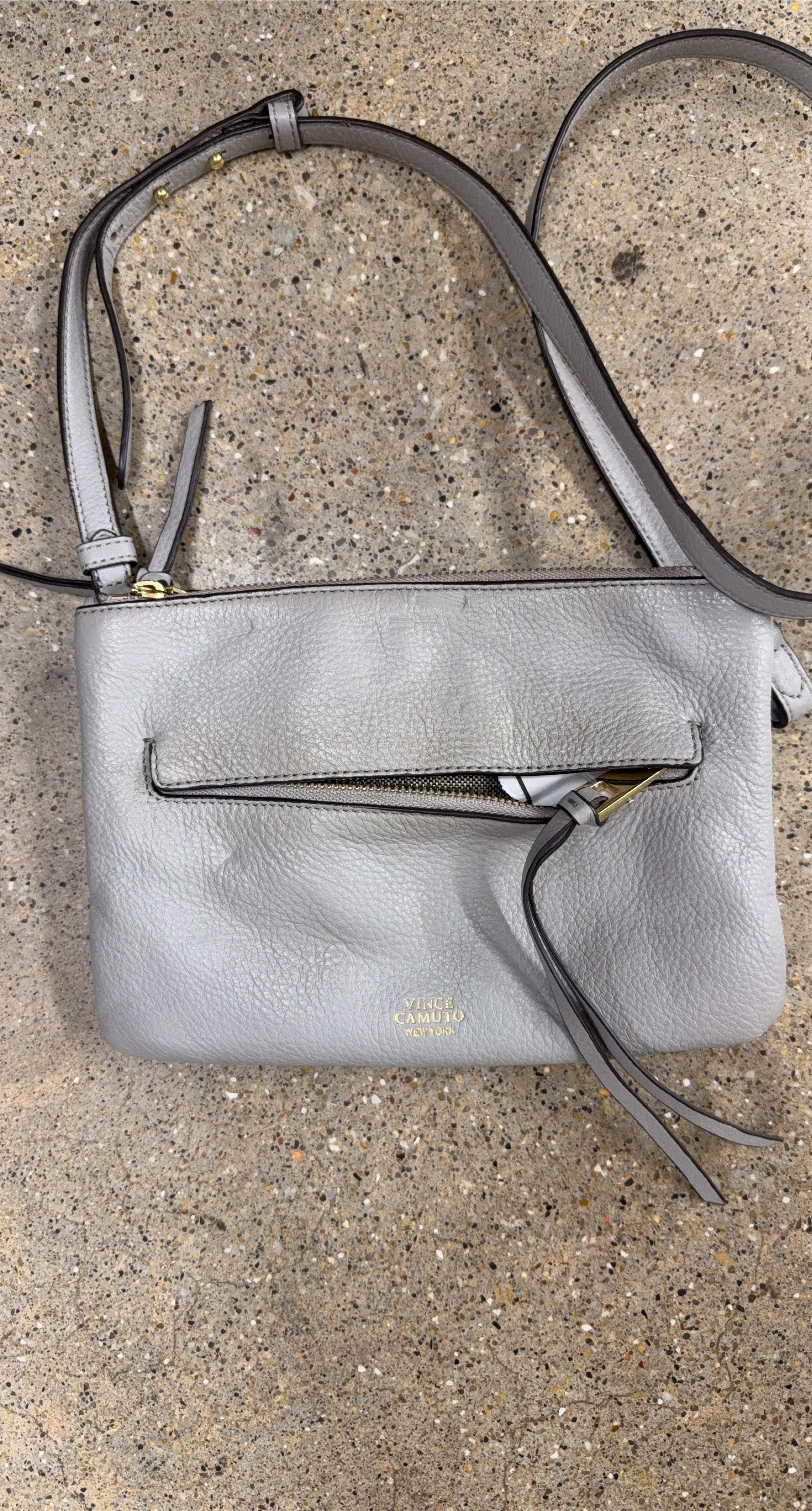 Vince Camuto Leather Crossbody Bag - Gray