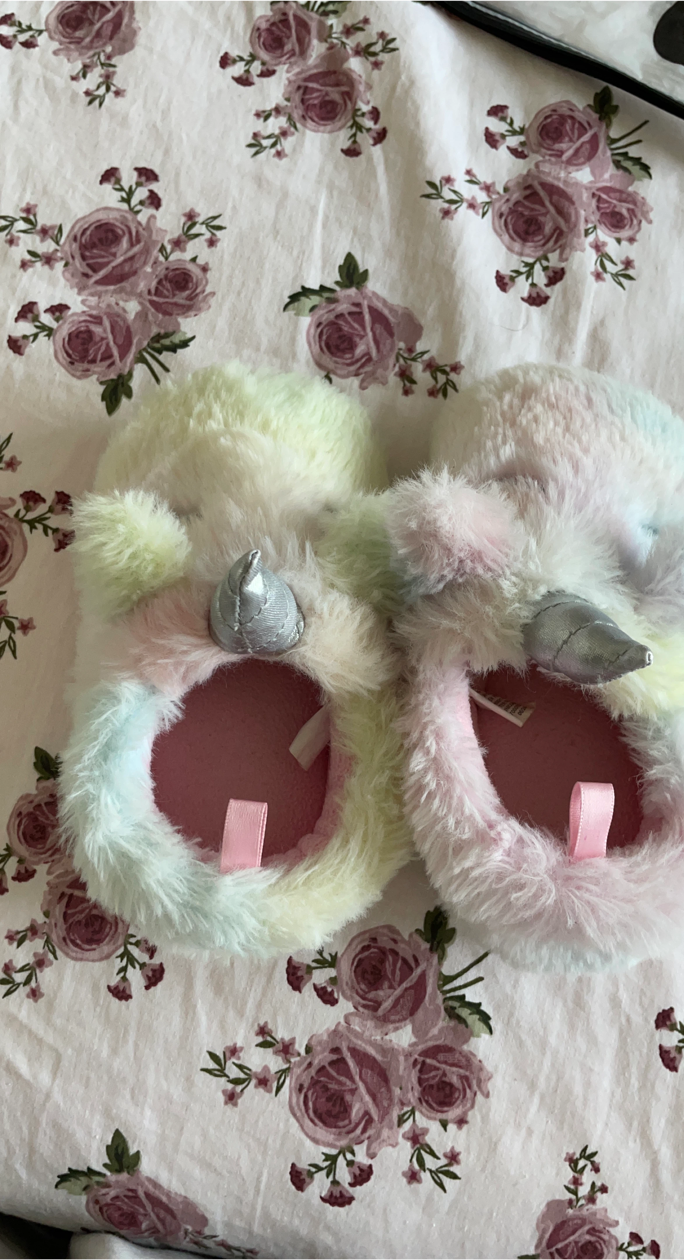 Unicorn Plush Slippers - Kids Size