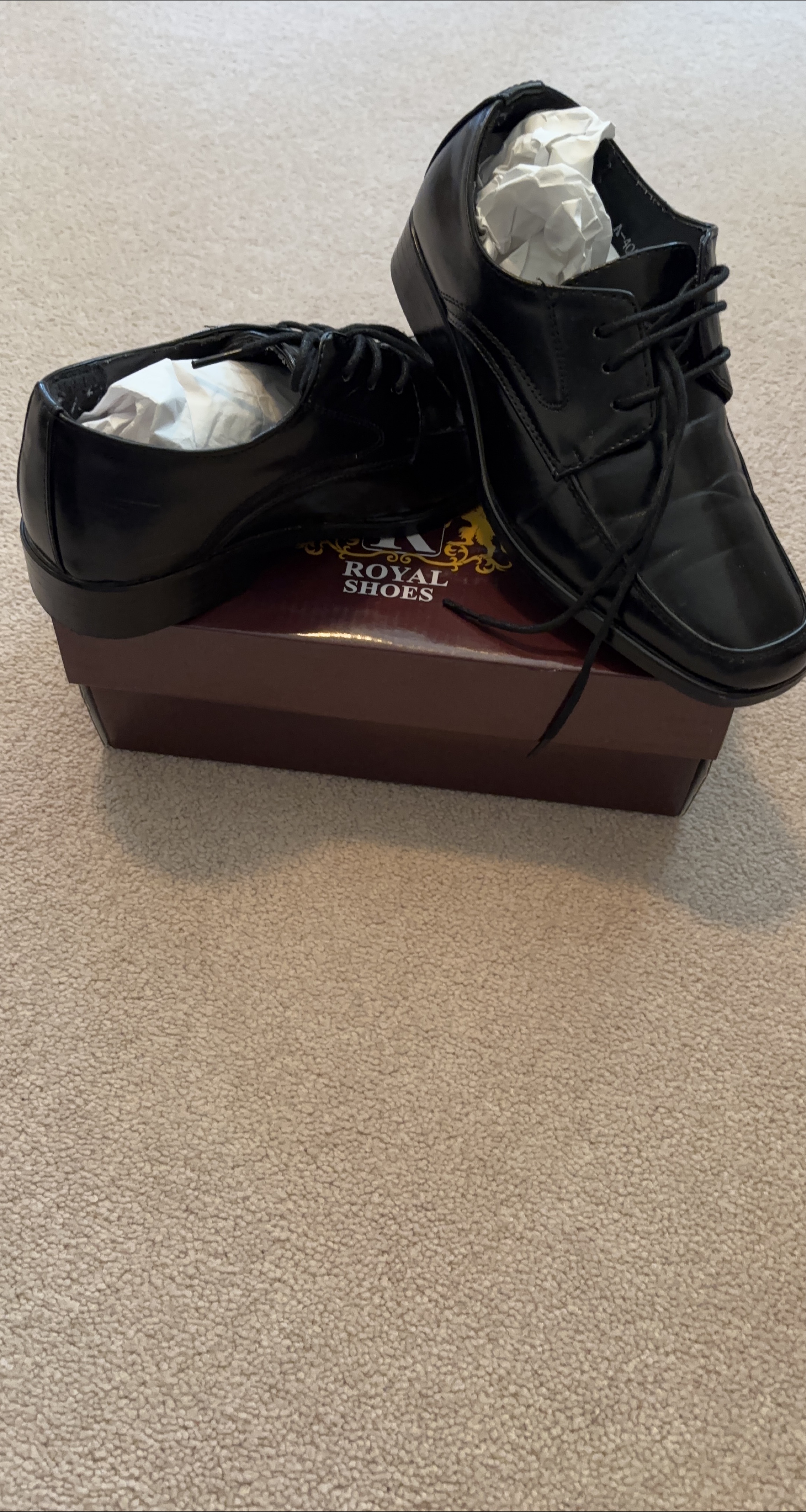 Royal Shoes Black Dress Shoes - Size 3 thumbnail
