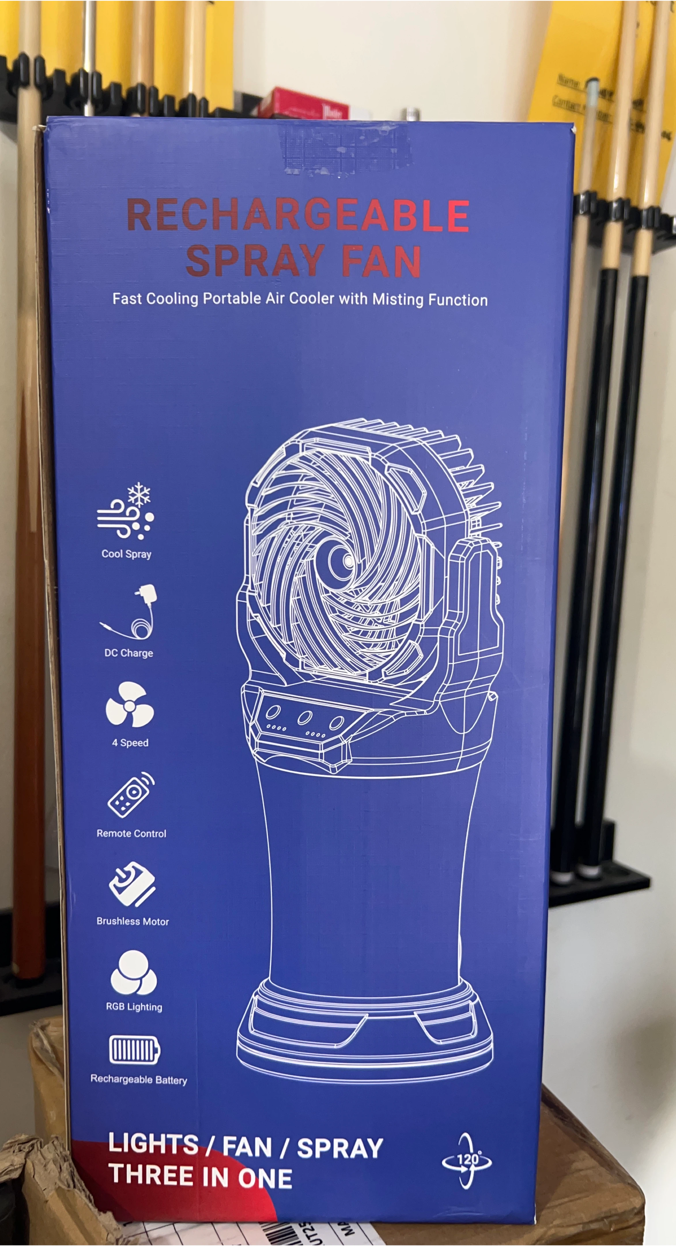 Rechargeable Spray Fan - New in Box! thumbnail