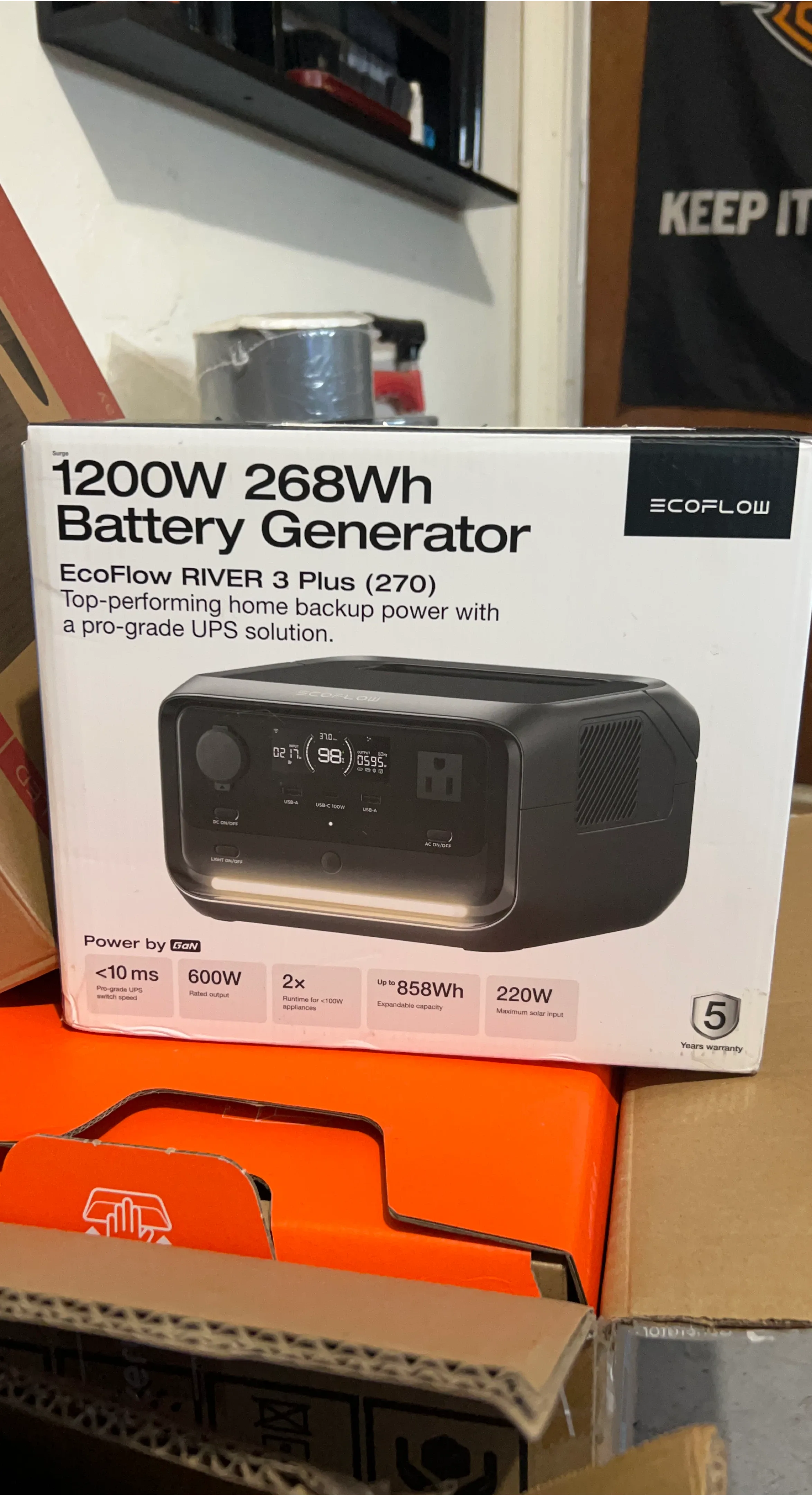 EcoFlow RIVER 3 Plus (270) Battery Generator - 1200W