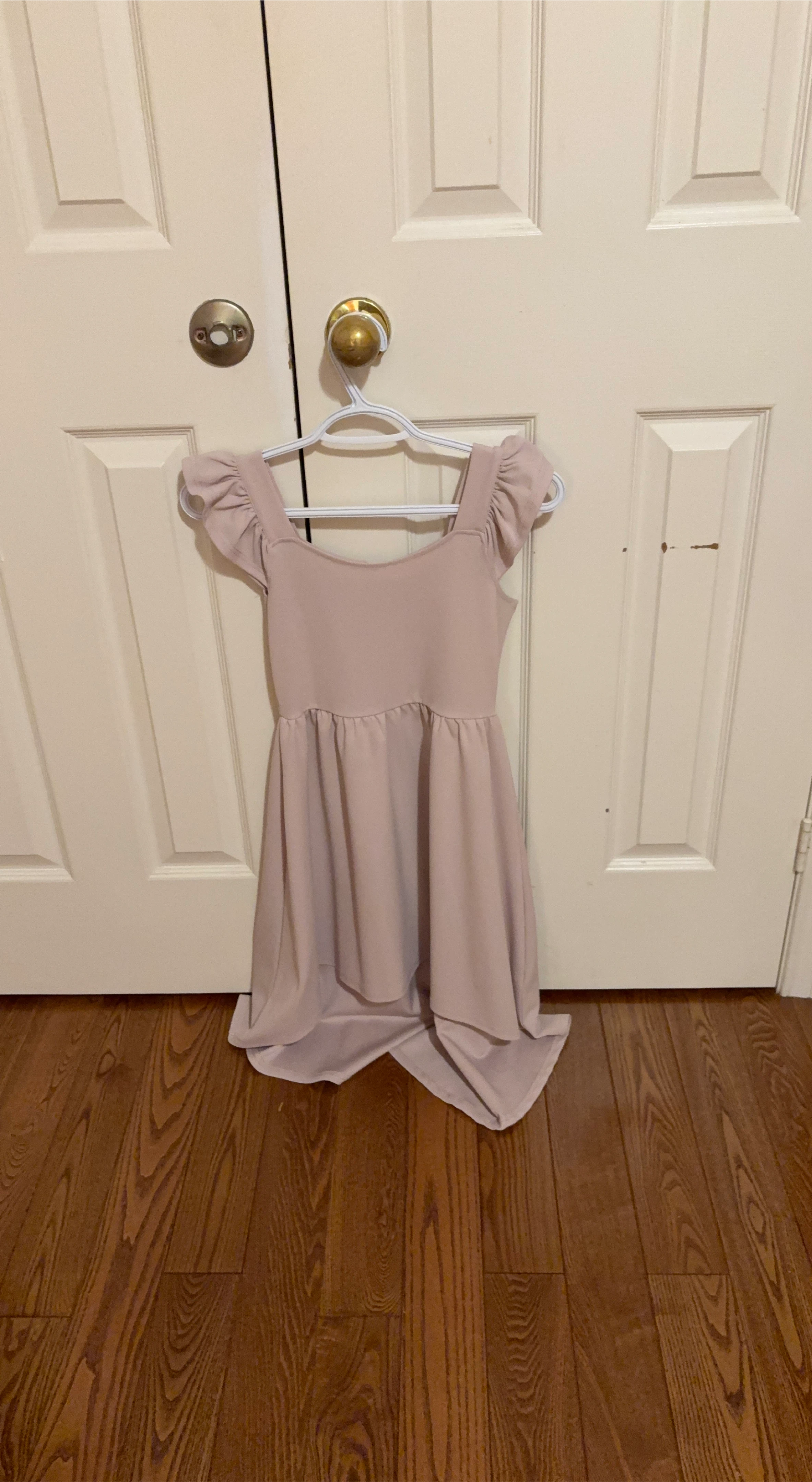 Light Pink Dress with Ruffle Sleeves thumbnail