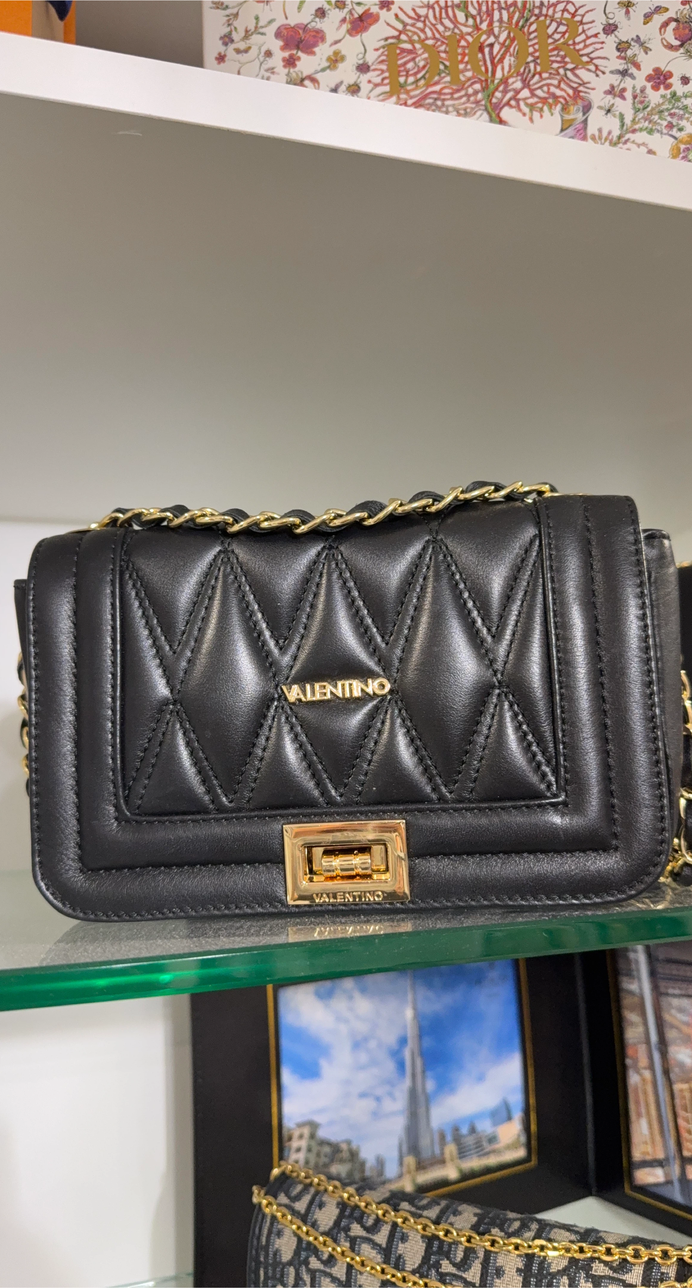 Valentino Black Leather Shoulder Bag thumbnail