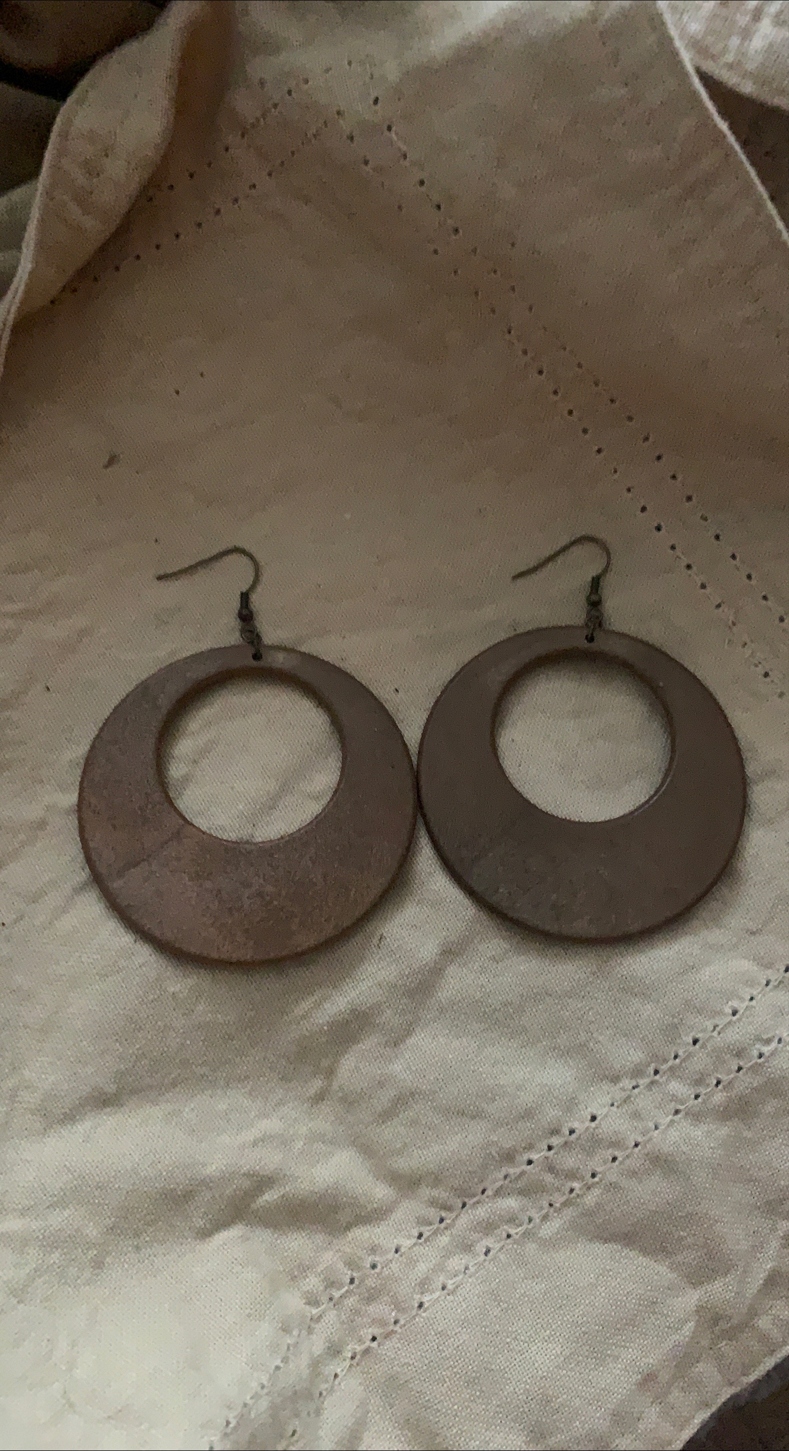 Wooden Circle Earrings