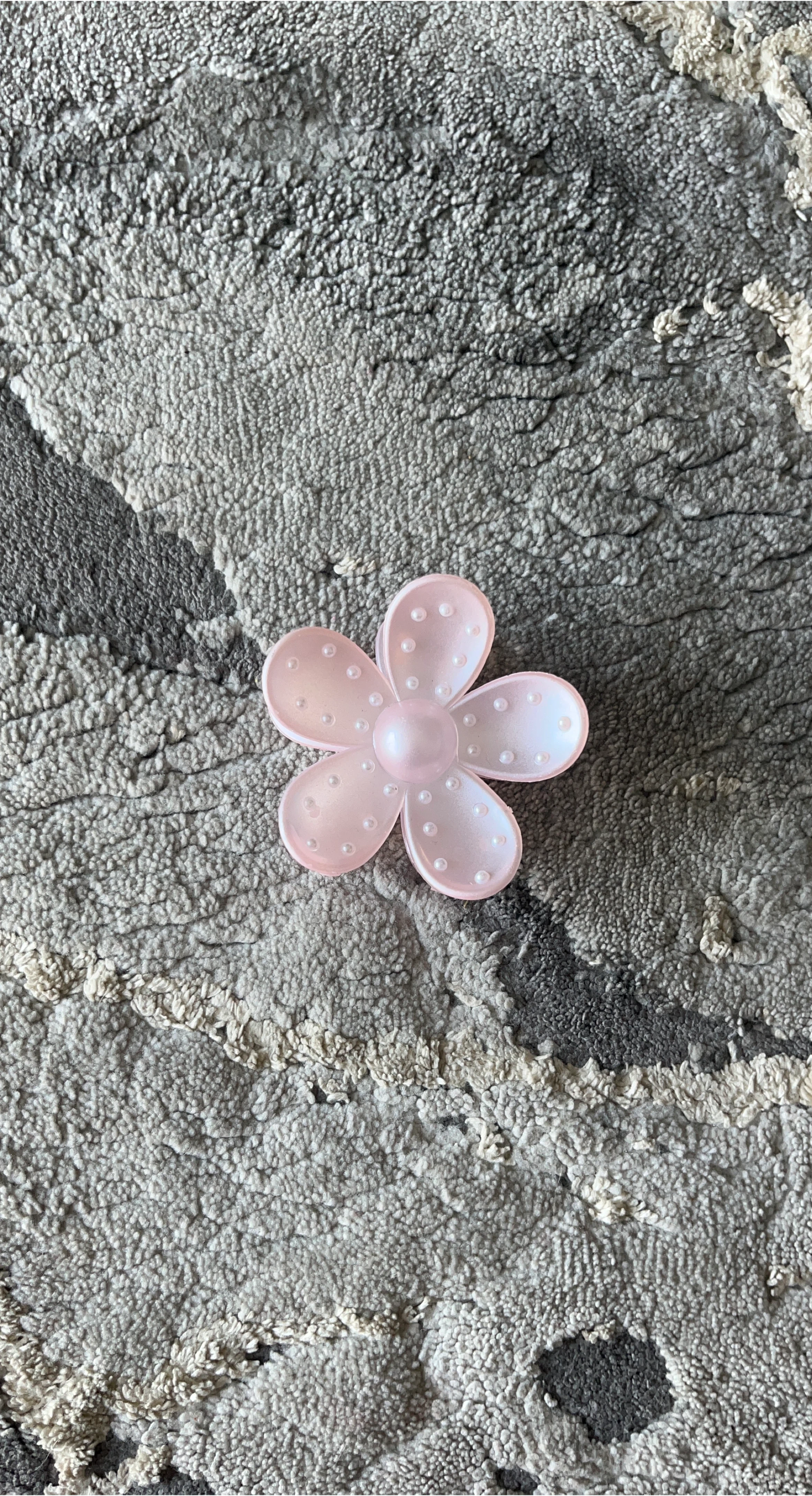 Pink Flower Hair Claw Clip thumbnail