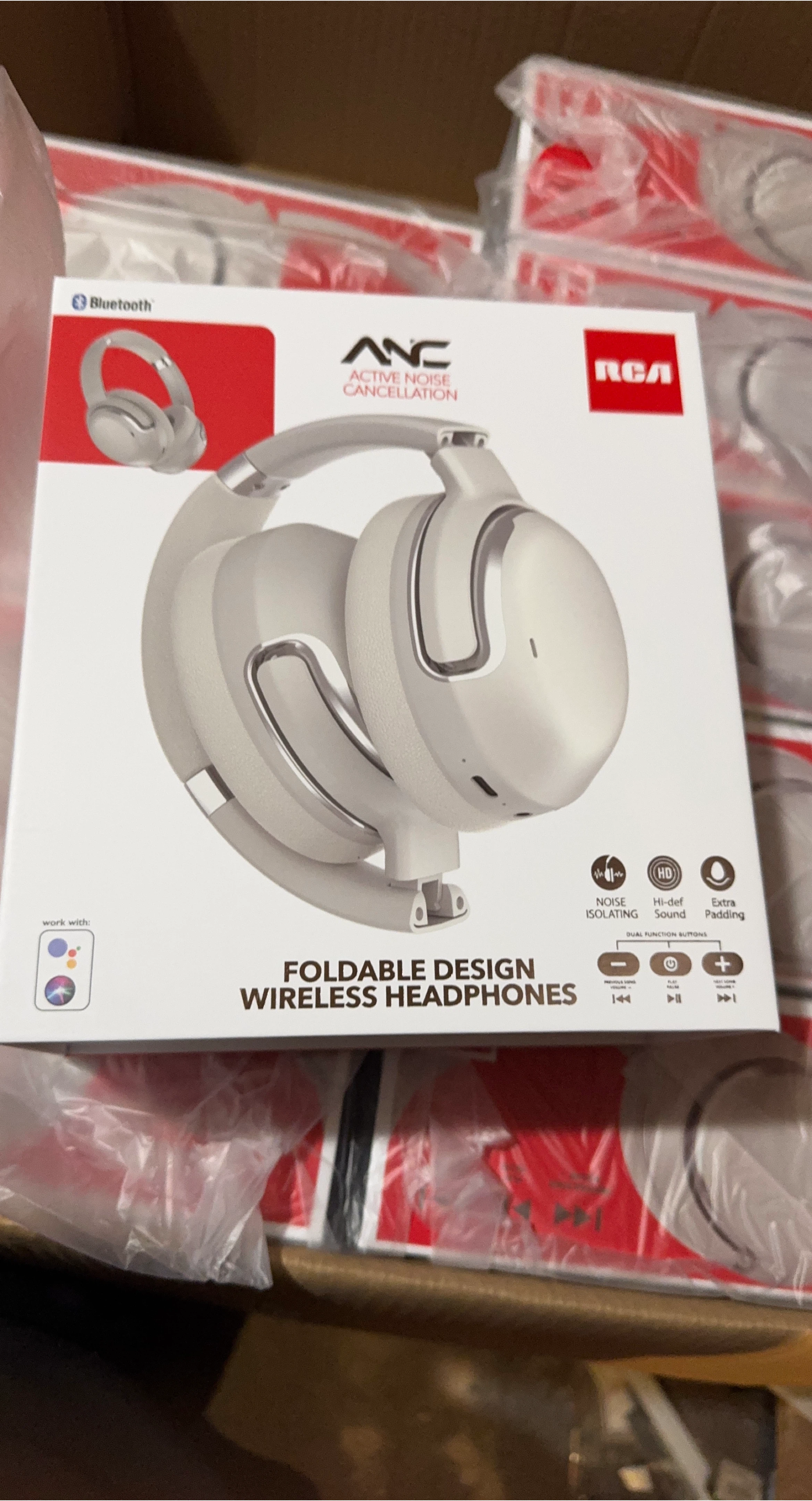 RCA ANC Foldable Design Wireless Headphones - New thumbnail