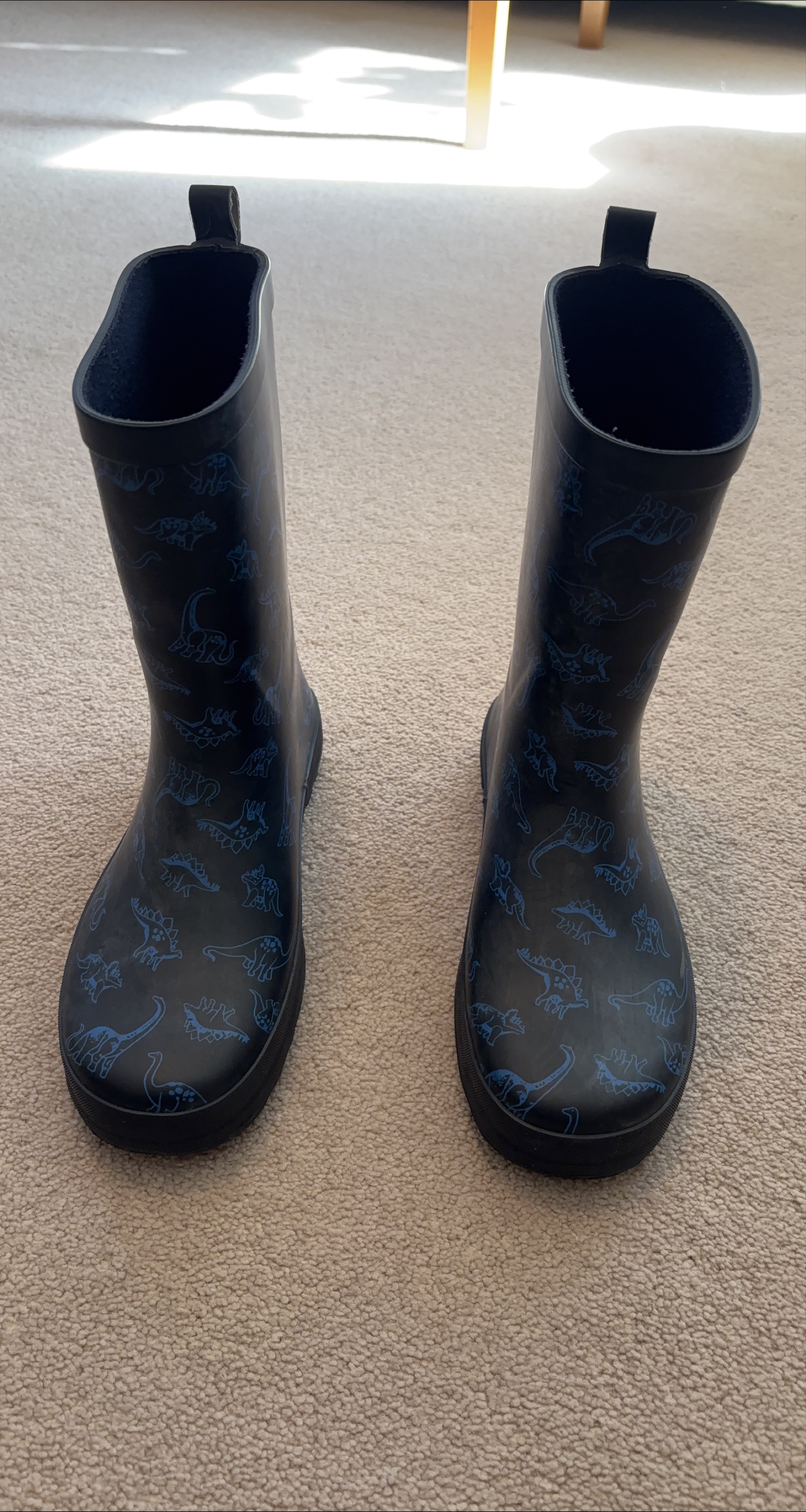 Dinosaur Print Rain Boots(size 5)
