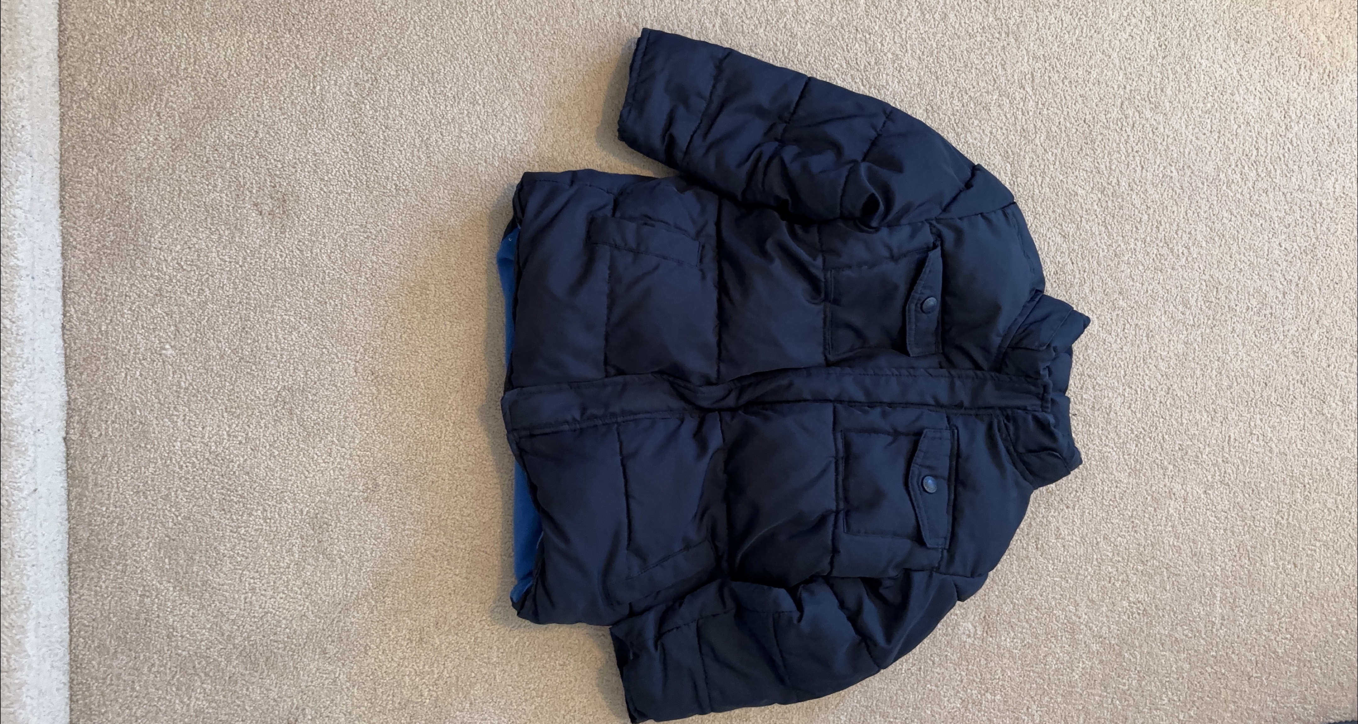 Navy Blue Puffer Jacket - Size 5/6 thumbnail