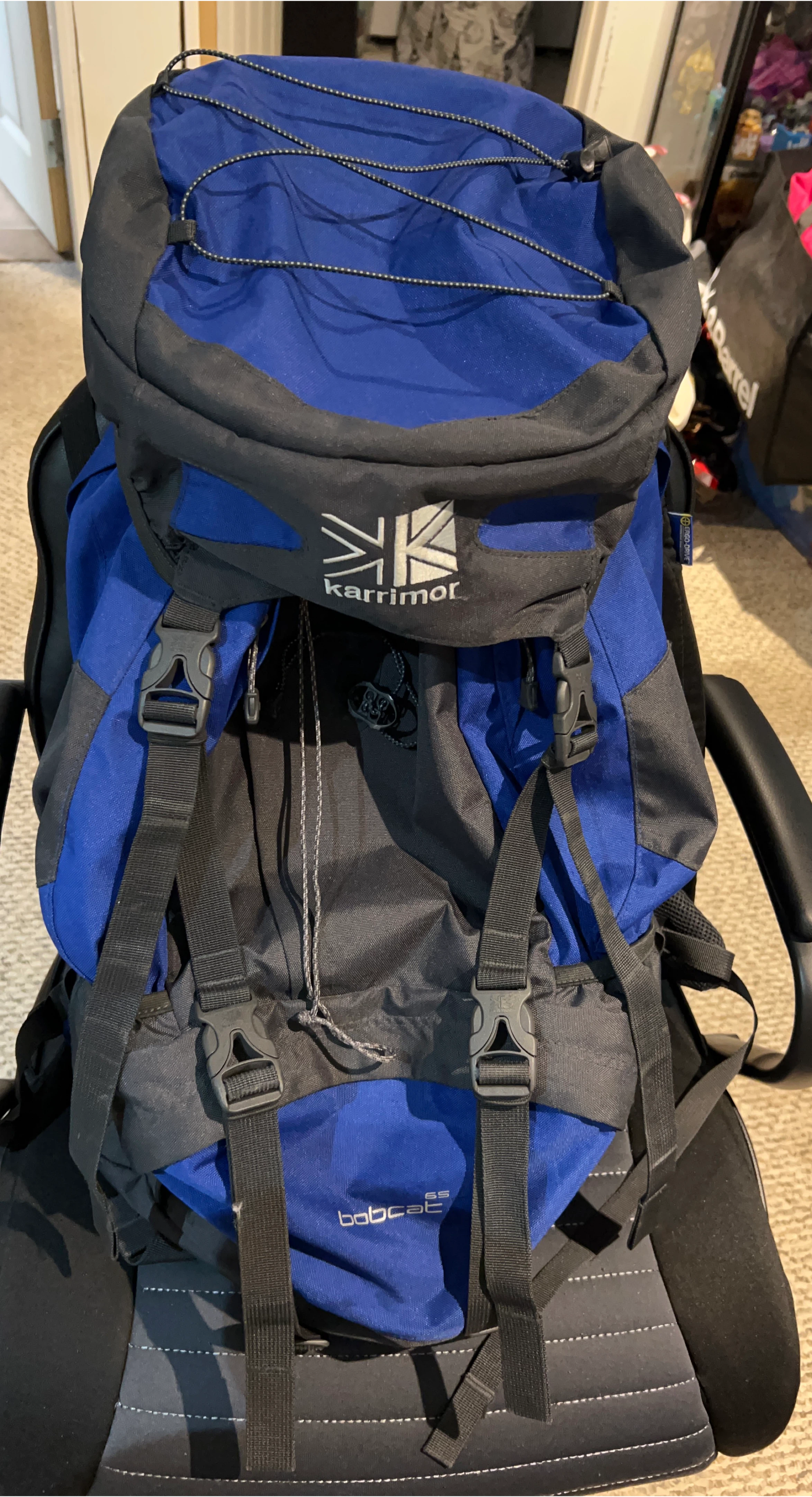 Karrimor Bobcat 65L Backpack - Blue/Black