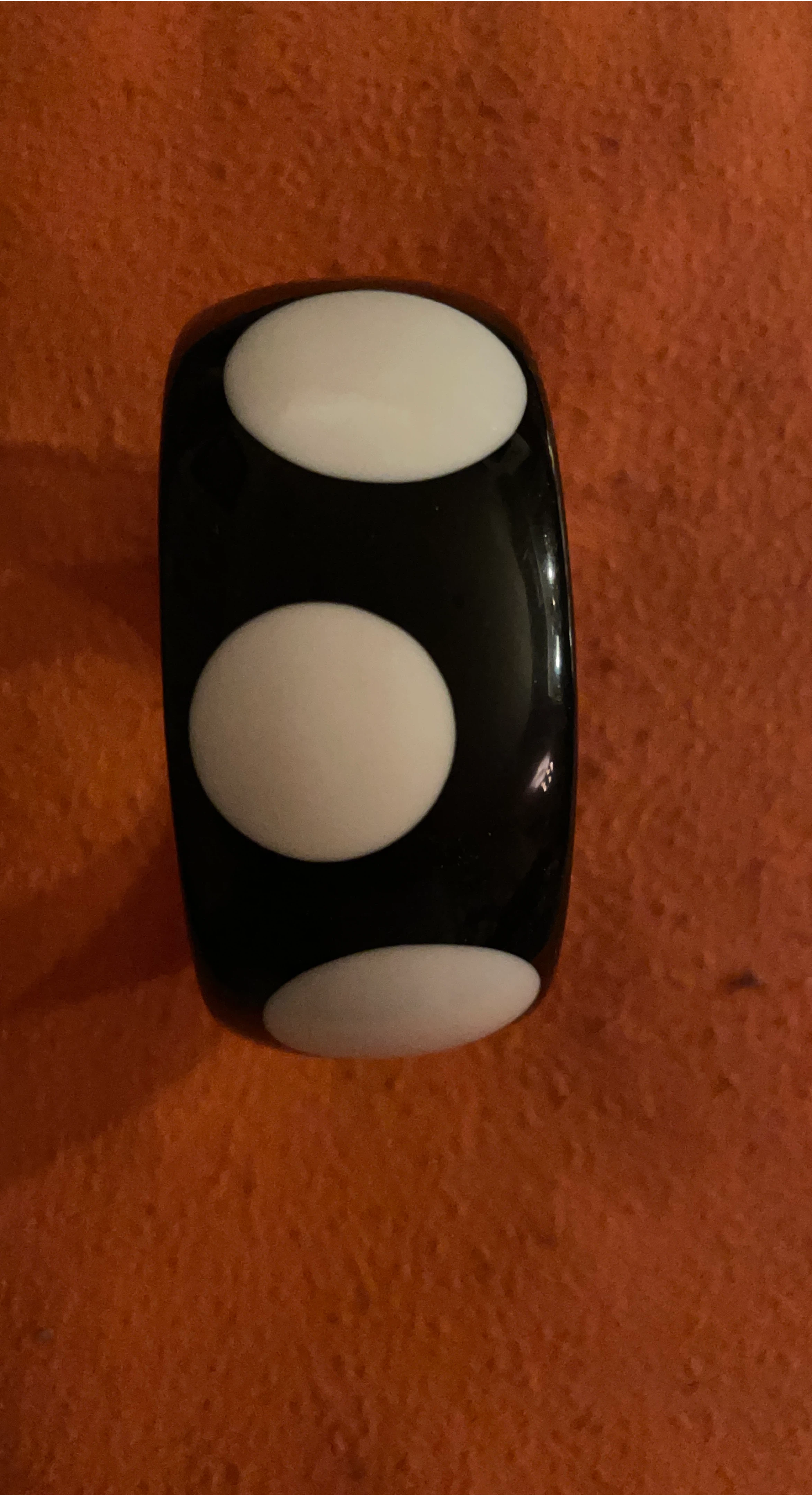 Black & White Polka Dot Bangle Bracelet thumbnail