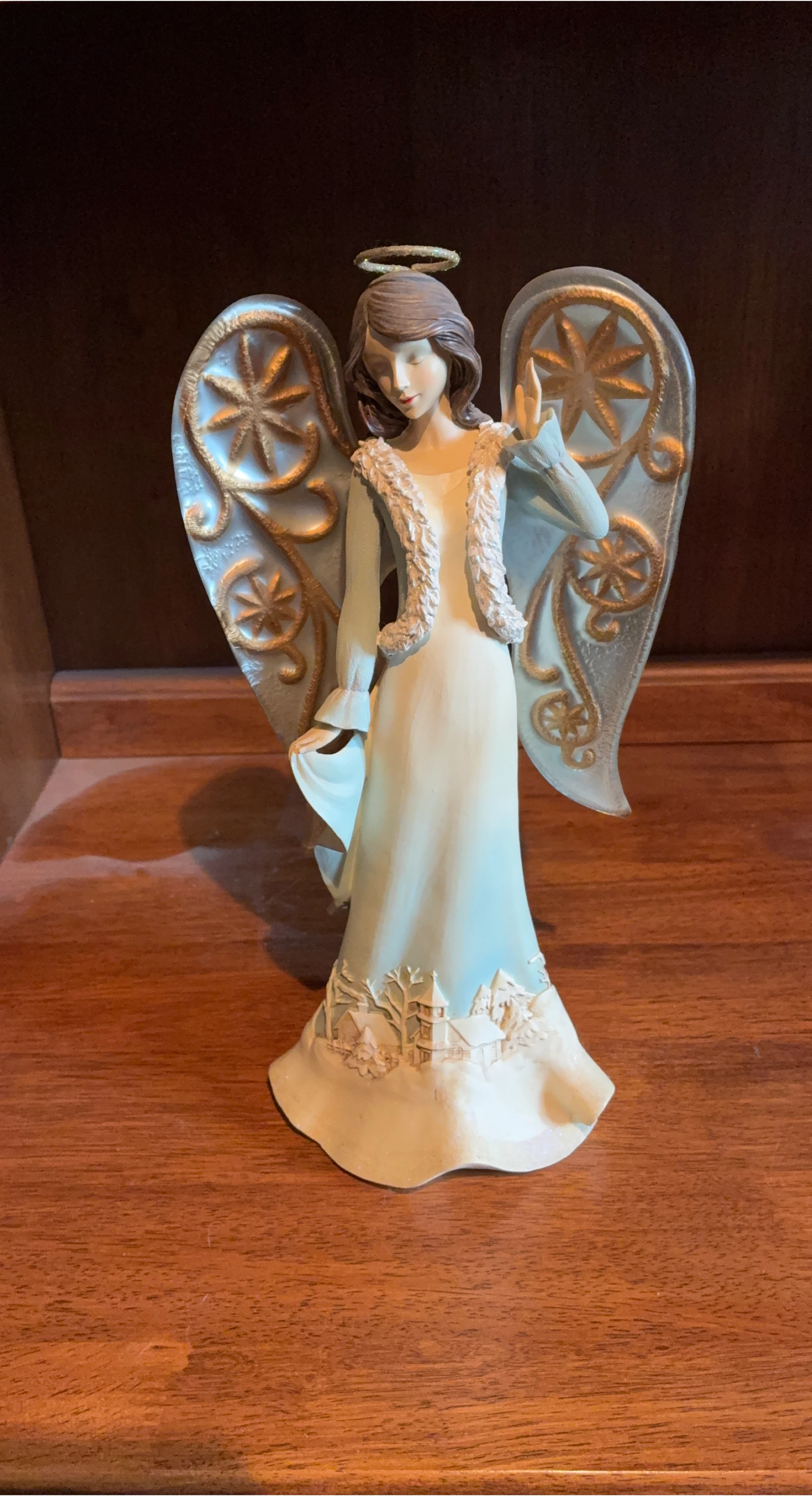 Angel Figurine with Gold Accents thumbnail