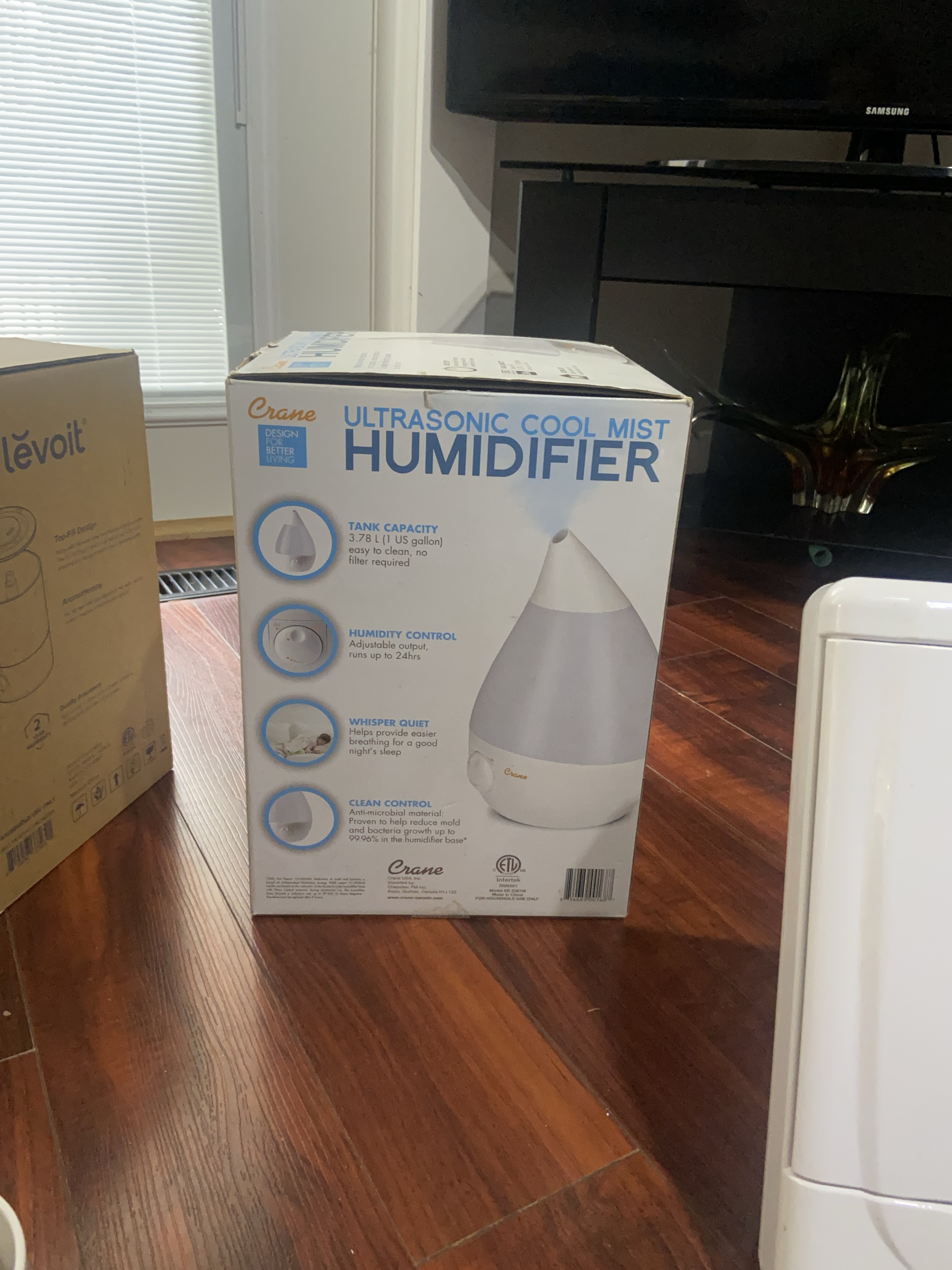 Crane Ultrasonic Cool Mist Humidifier - 3.78L