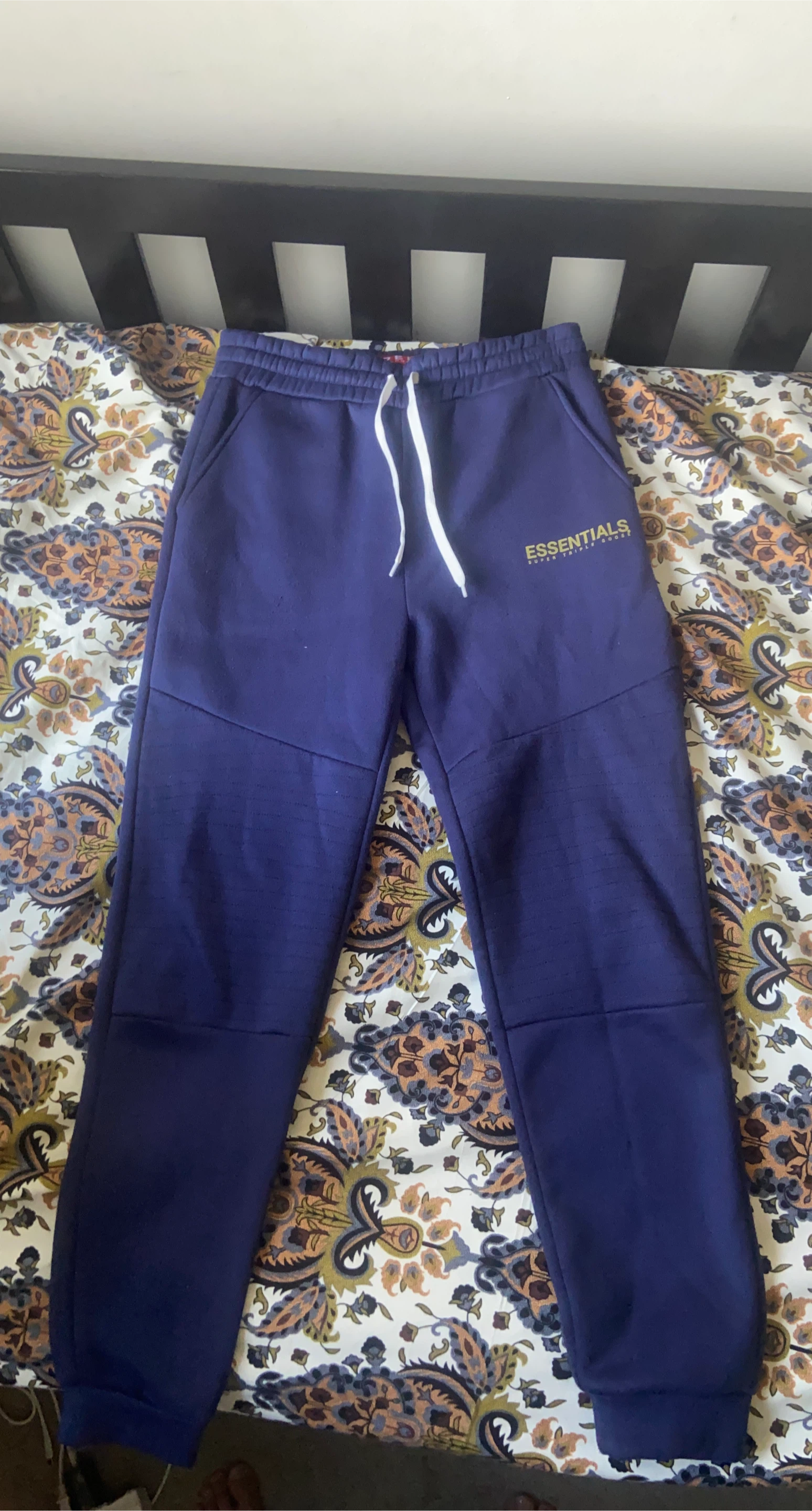 Essentials Super Triple Goose Blue Pants