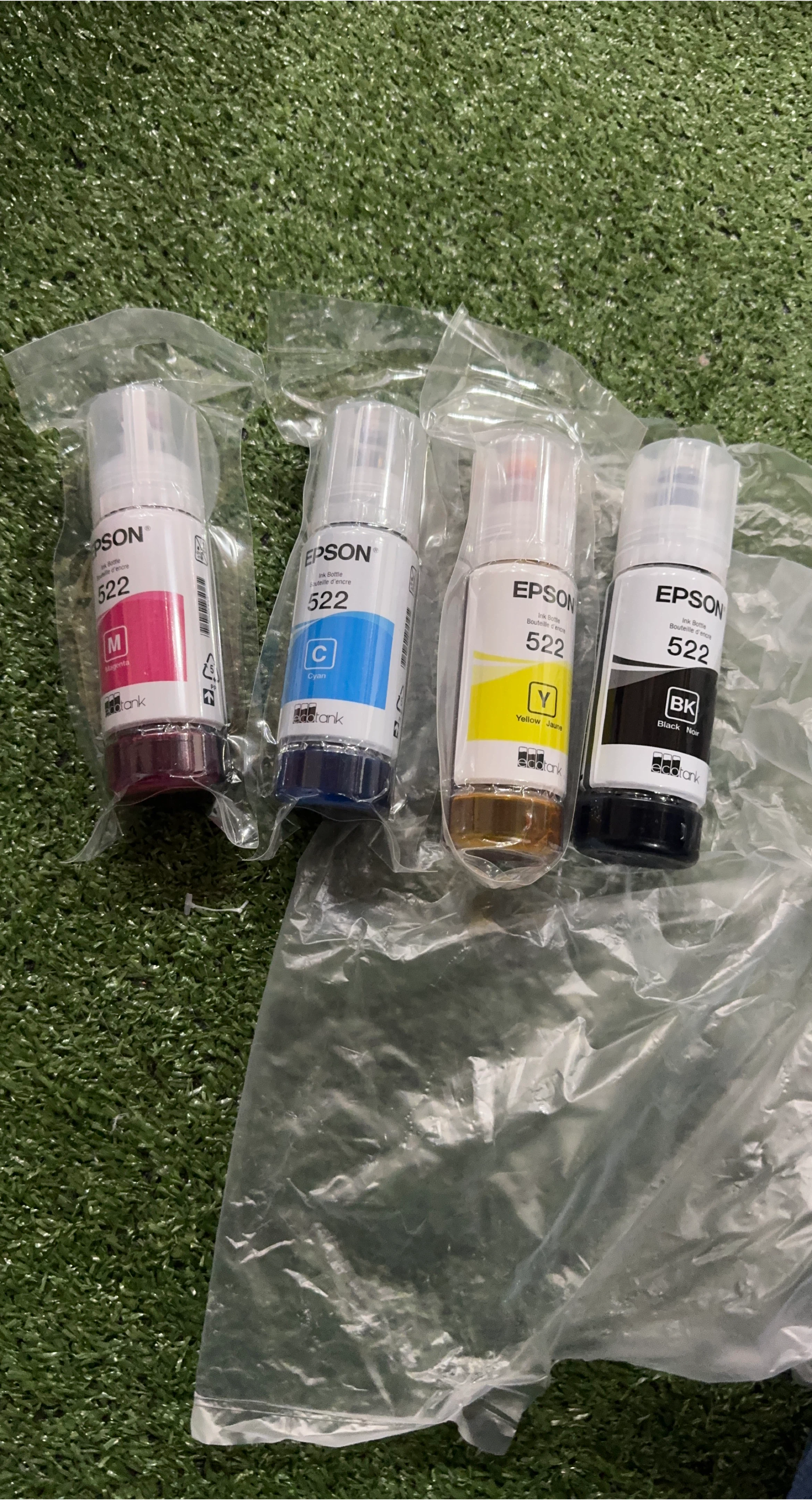 Epson 522 Ink Bottles - Magenta, Cyan, Yellow, Black thumbnail