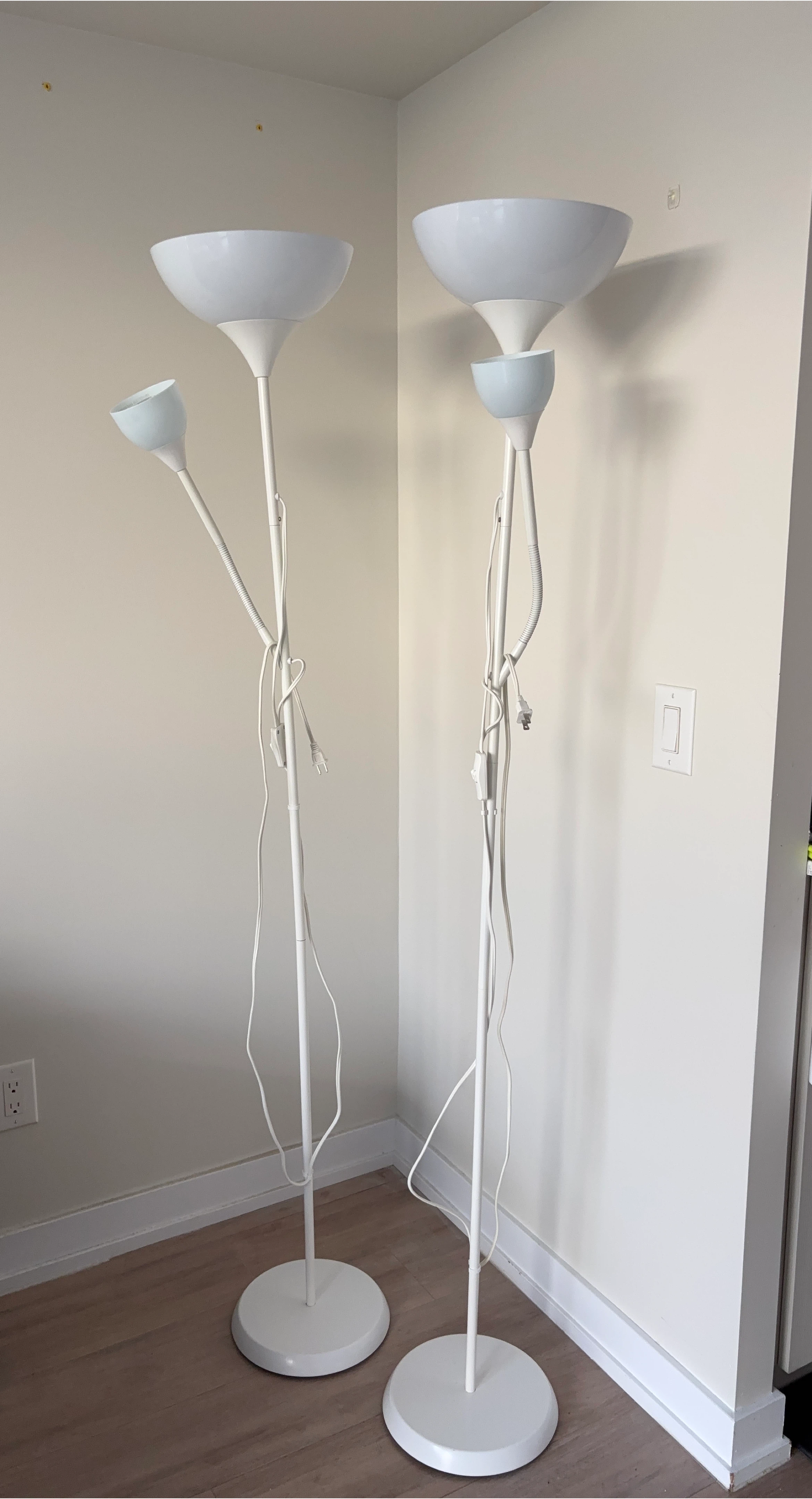 IKEA Floor Uplight/Reading Lamp, White thumbnail