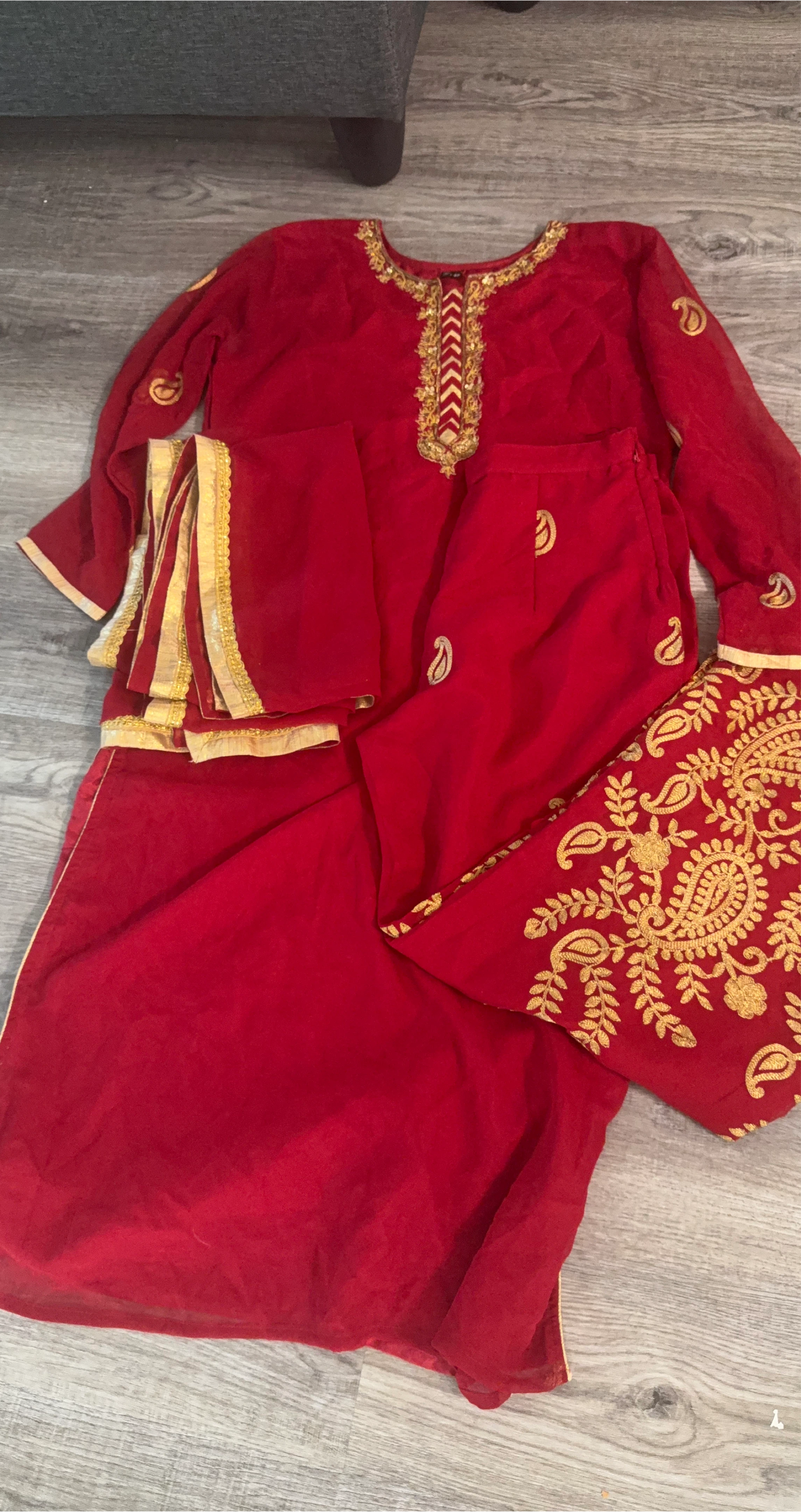 Red Embroidered Salwar Kameez thumbnail