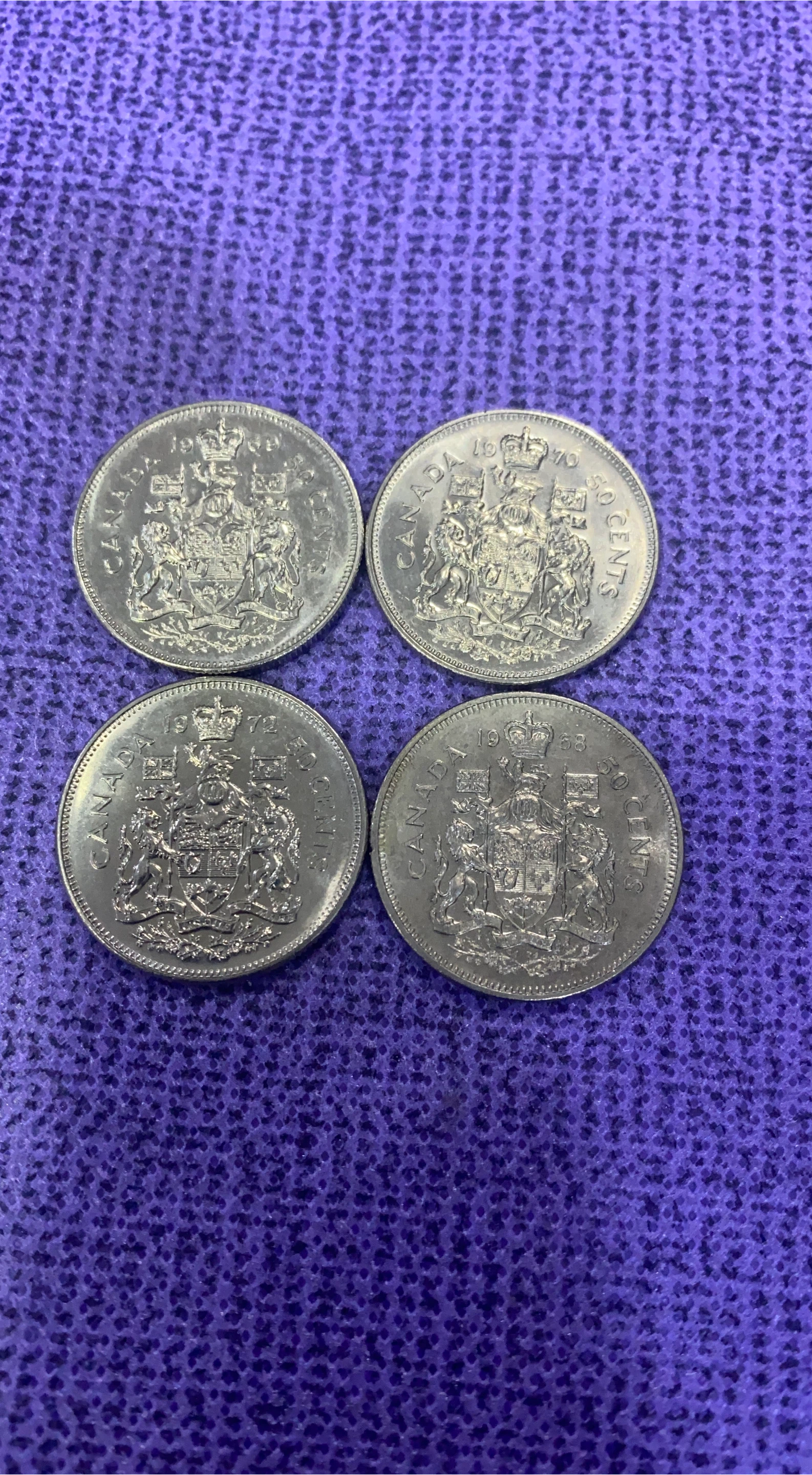 Vintage Canadian 50 Cent Coins thumbnail