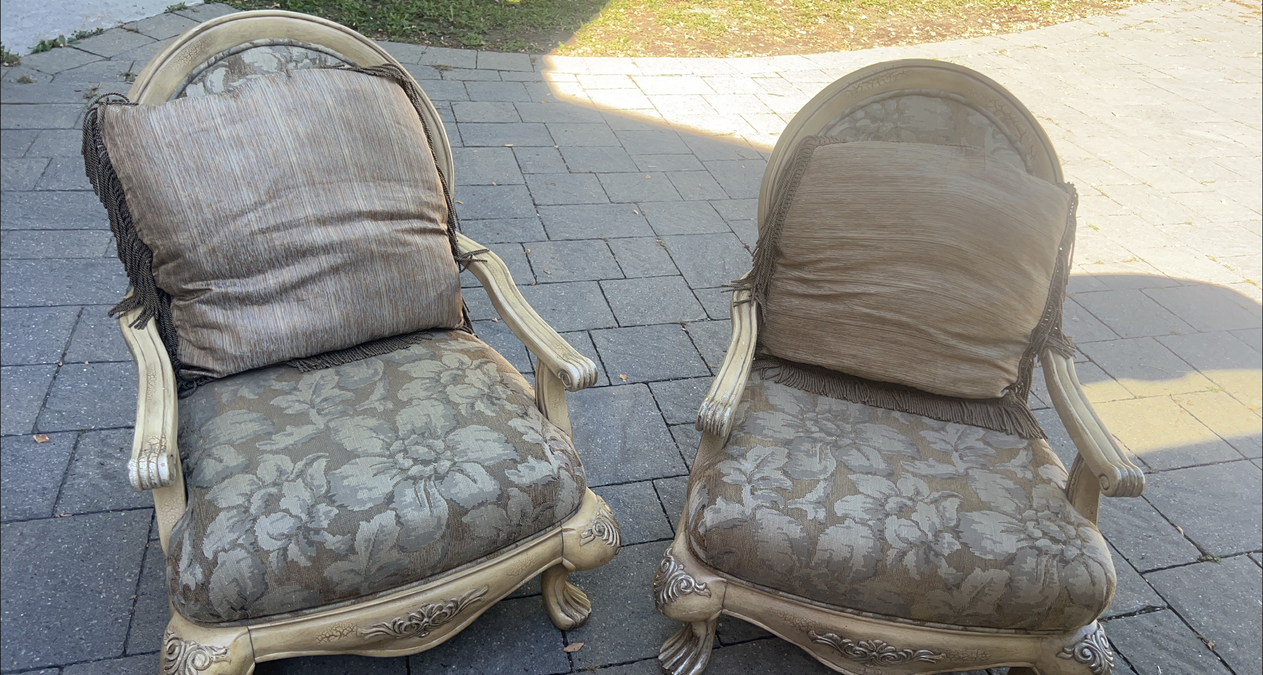 Ornate Floral Accent Chairs - Set of 2 thumbnail