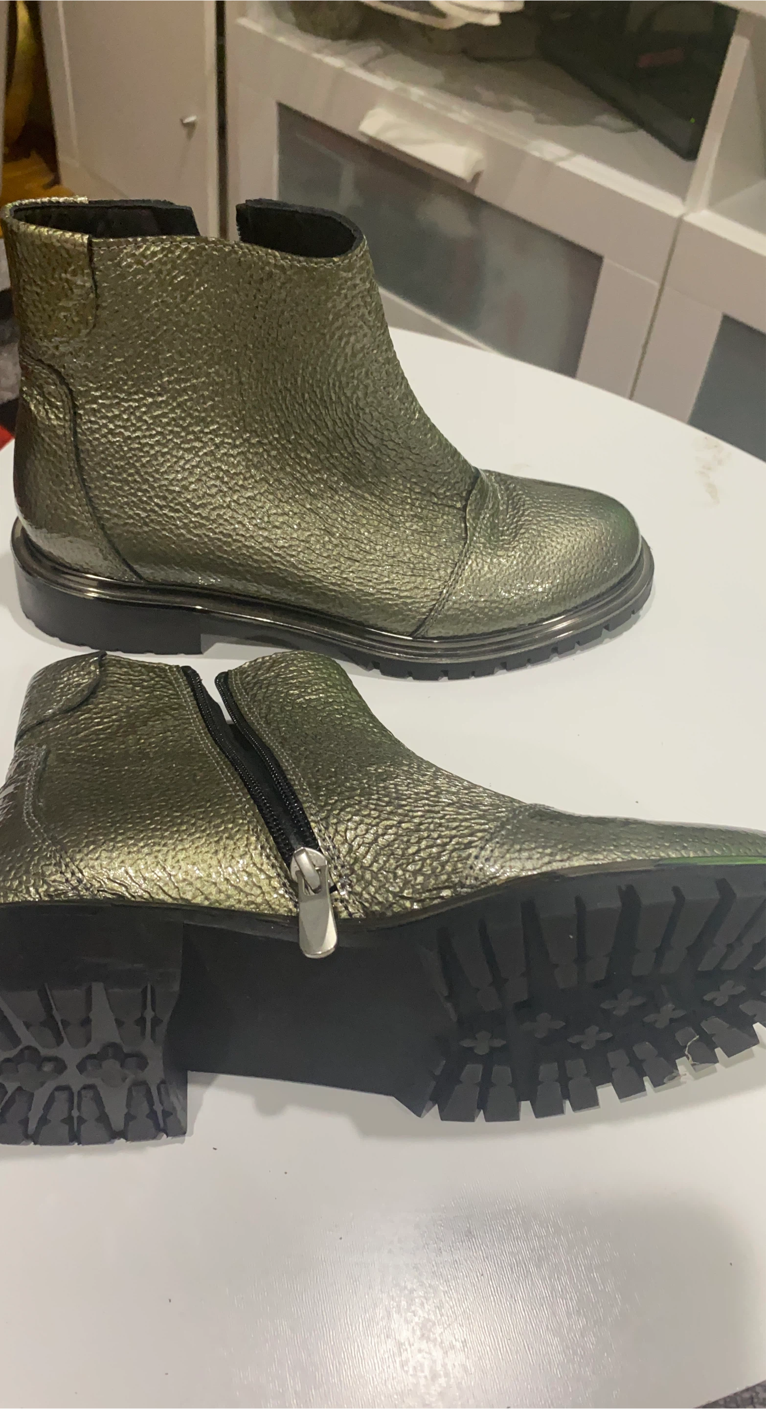 Olive Green Ankle Boots thumbnail