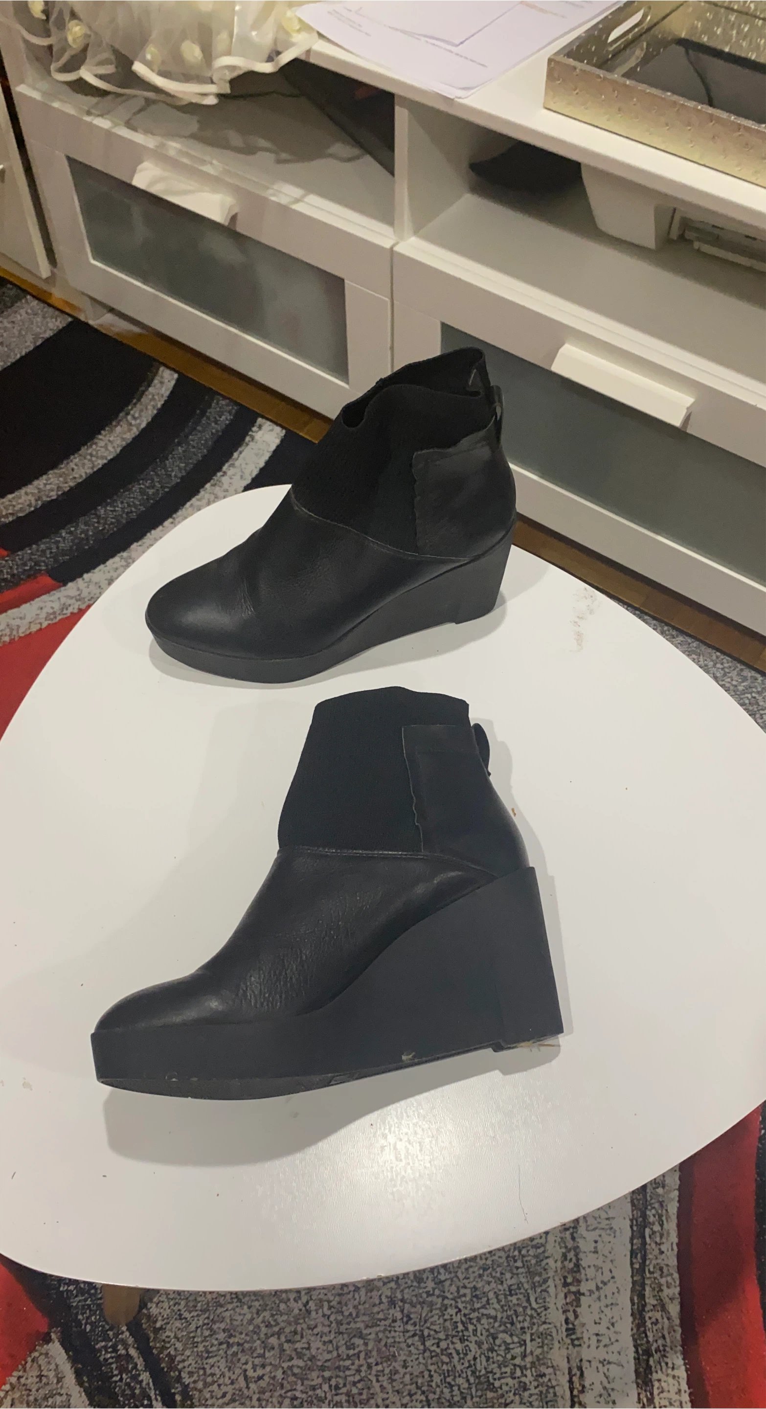 Black Wedge Ankle Boots thumbnail