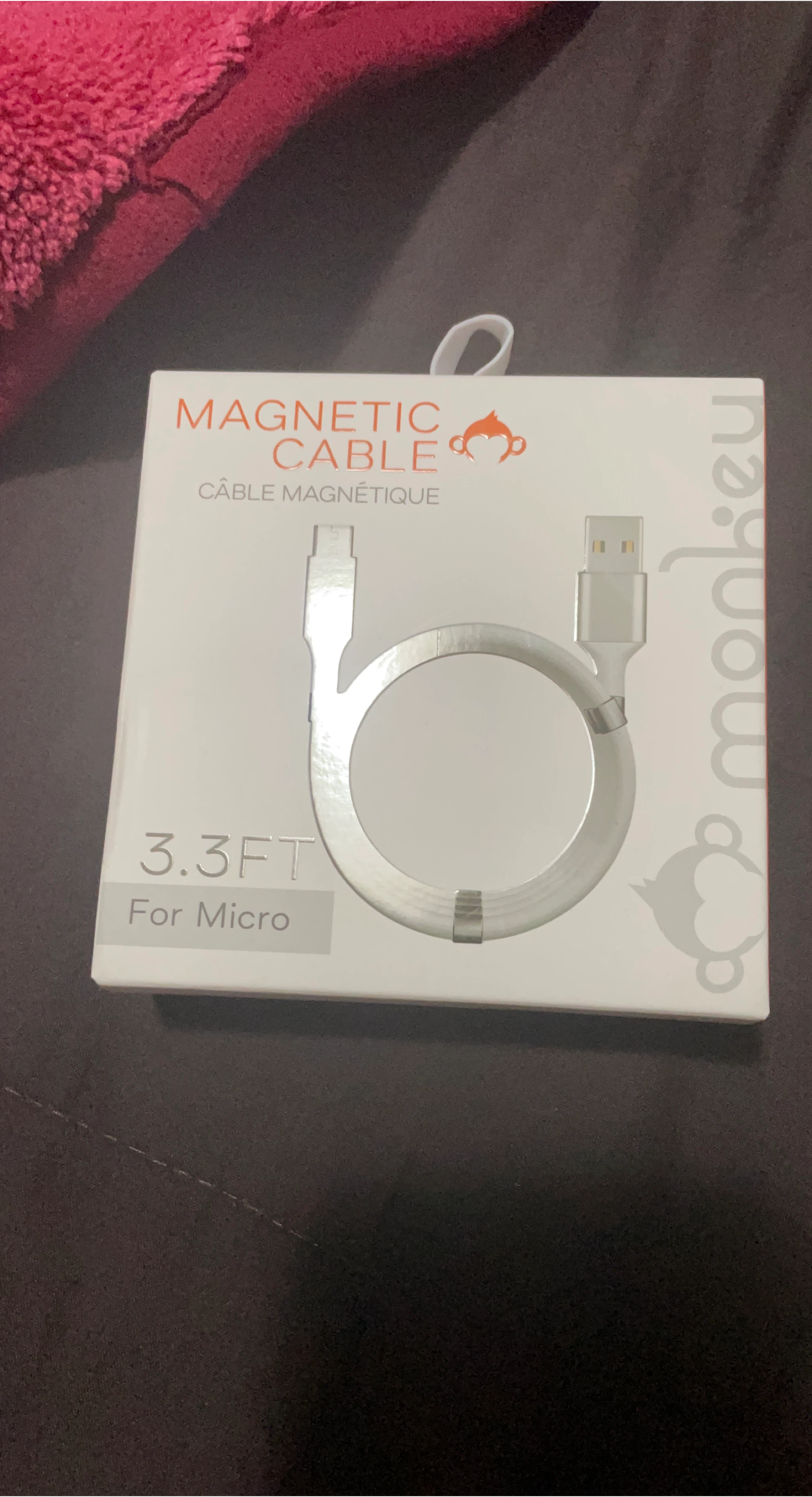 Monkey Magnetic Cable 3.3FT for Micro - New! thumbnail
