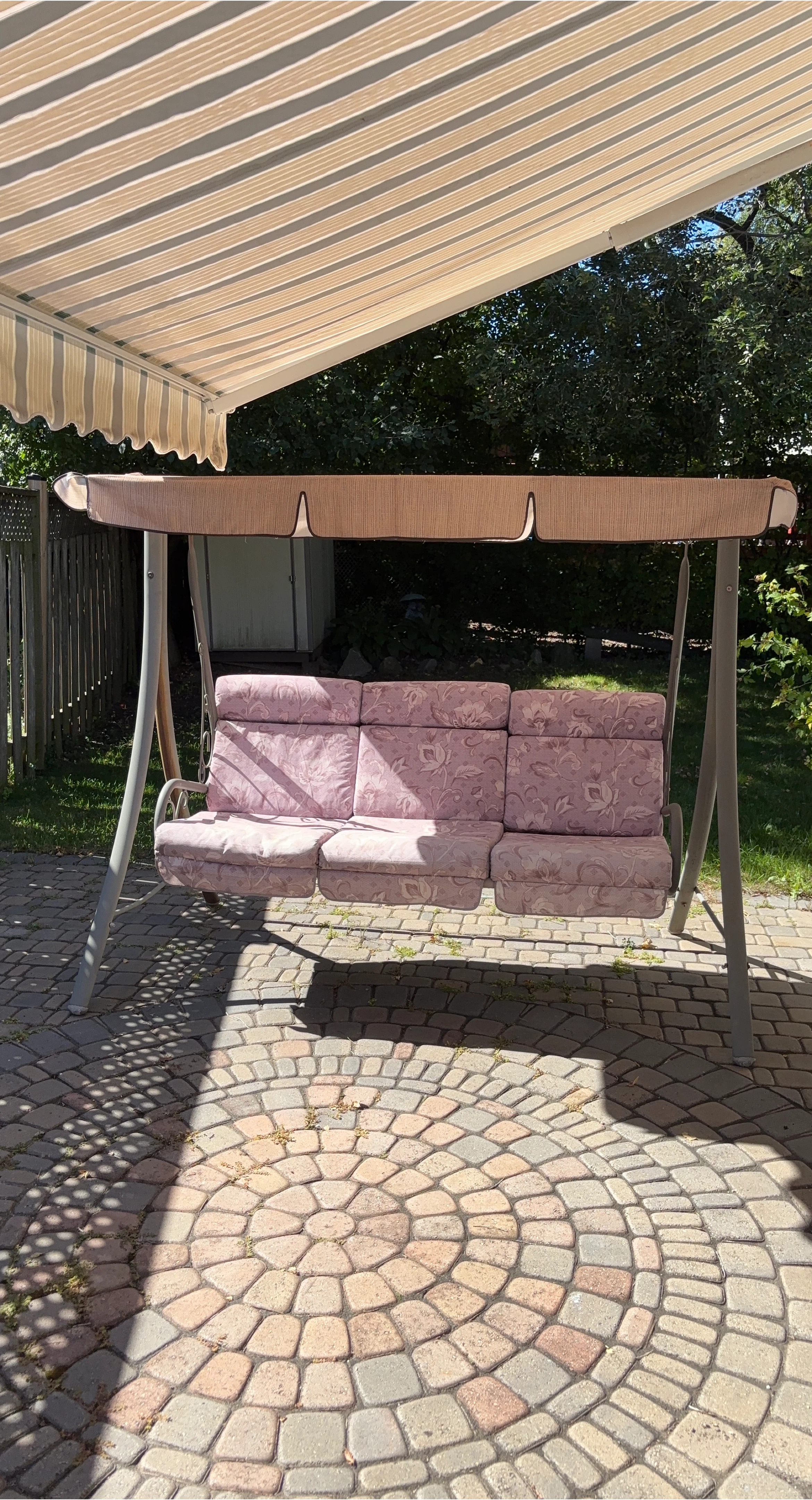 Outdoor Patio Swing with Awning thumbnail