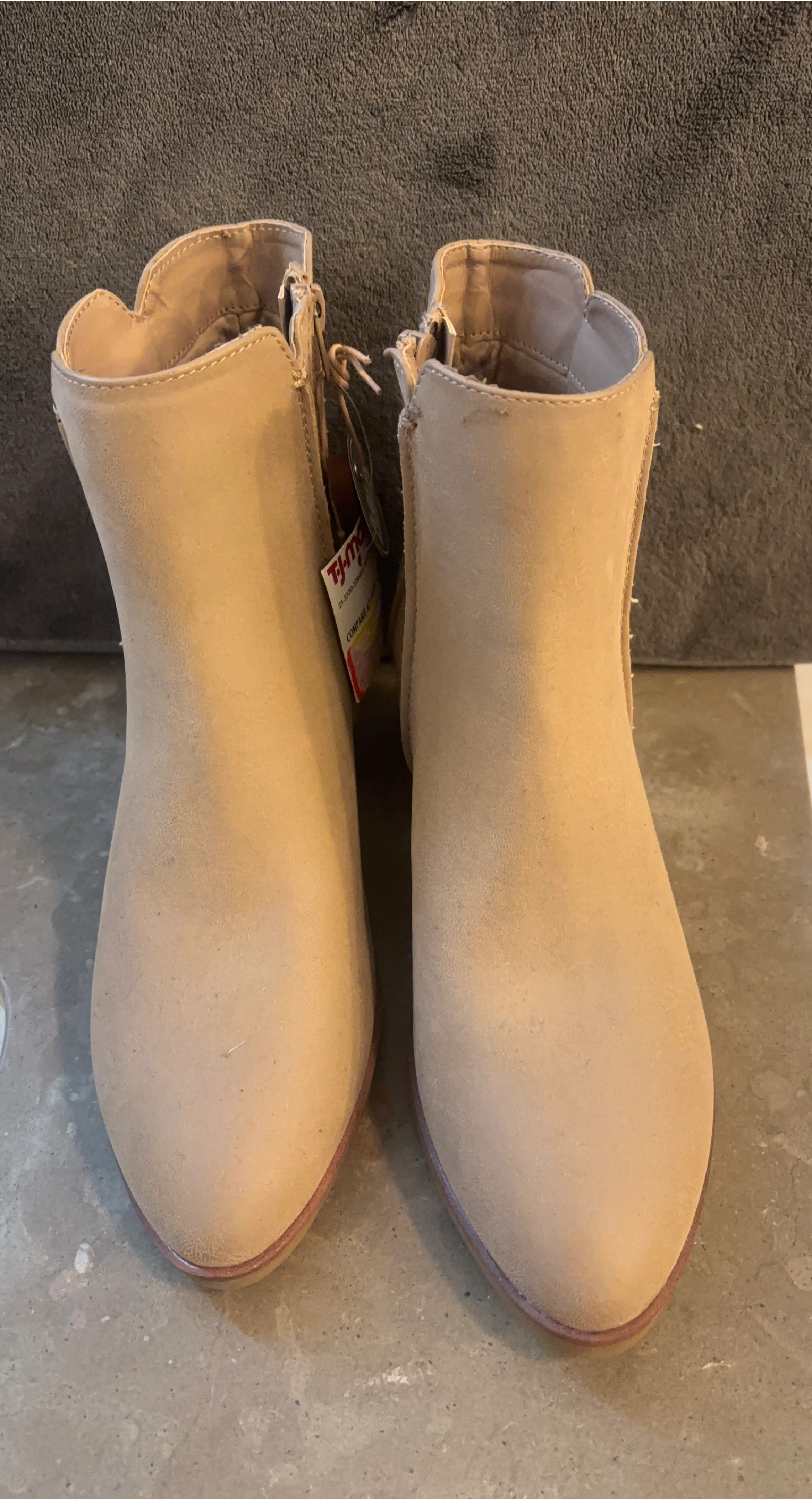 Beige Ankle Boots - Size 9 New With Tags thumbnail