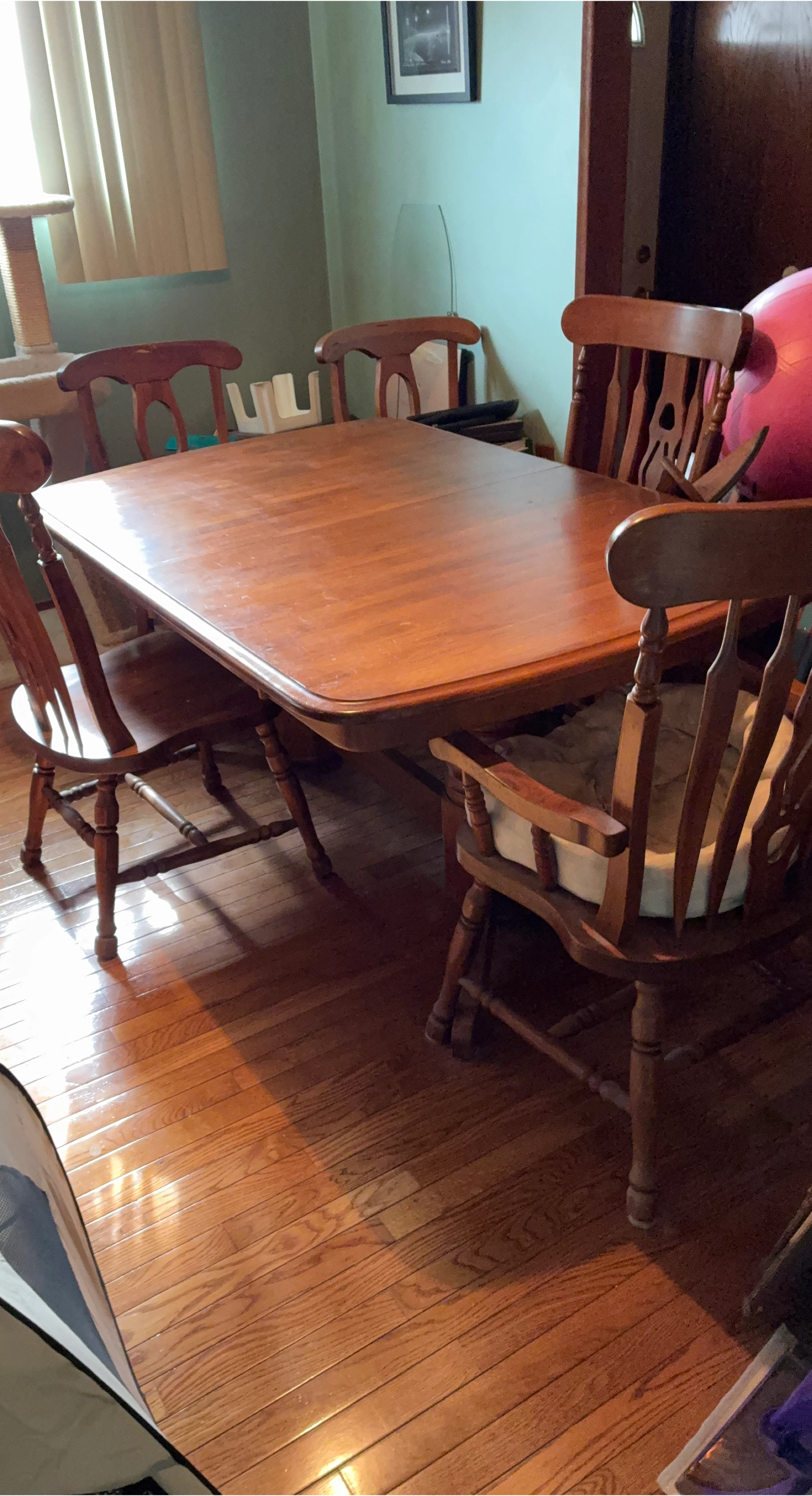 Wooden Dining Table with 6 Chairs thumbnail