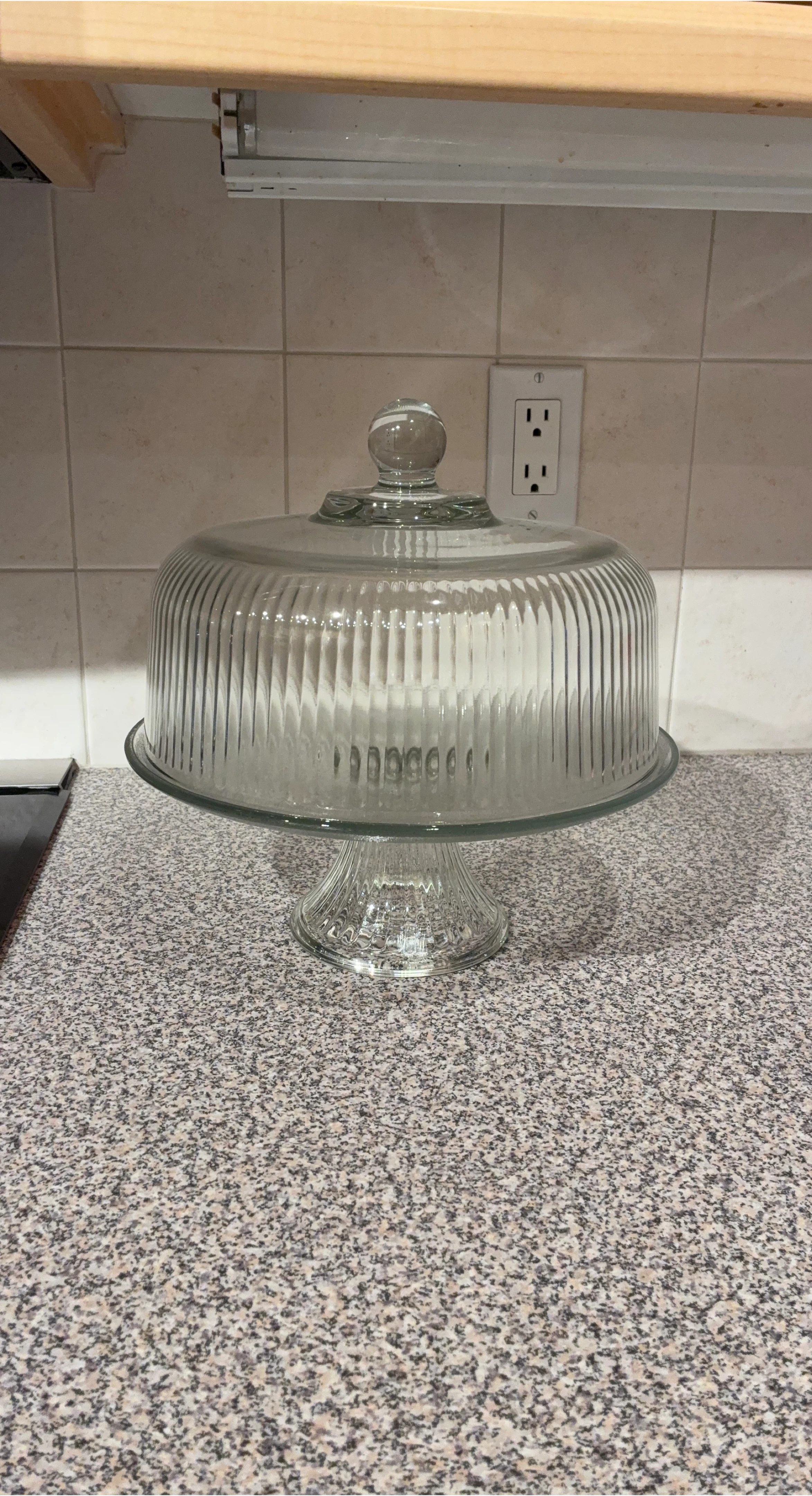 Glass Cake Stand with Dome Cover thumbnail
