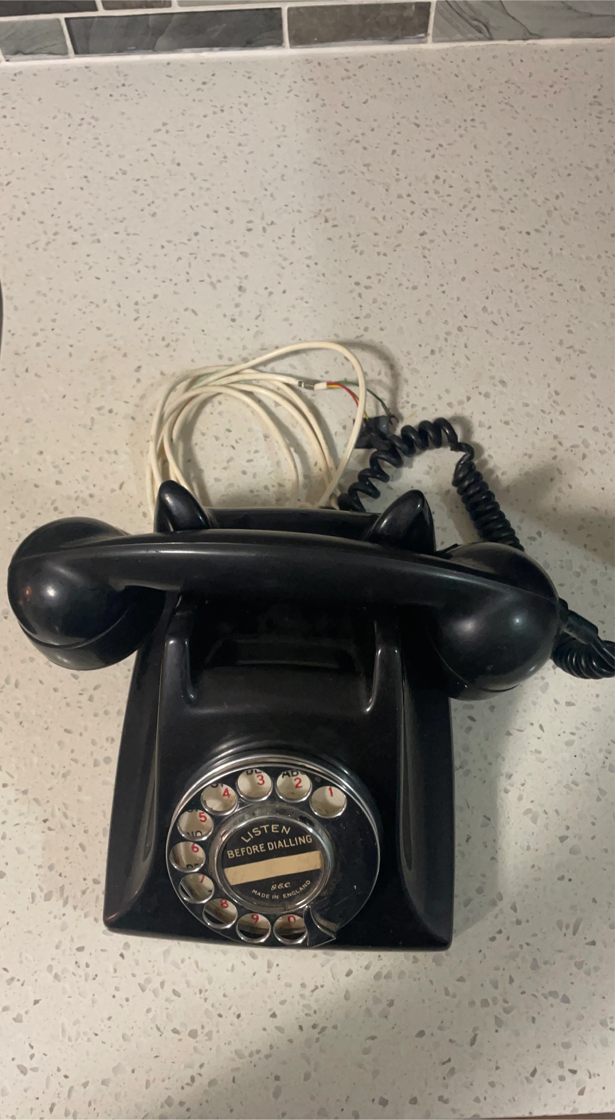 Vintage Black Rotary Dial Telephone thumbnail
