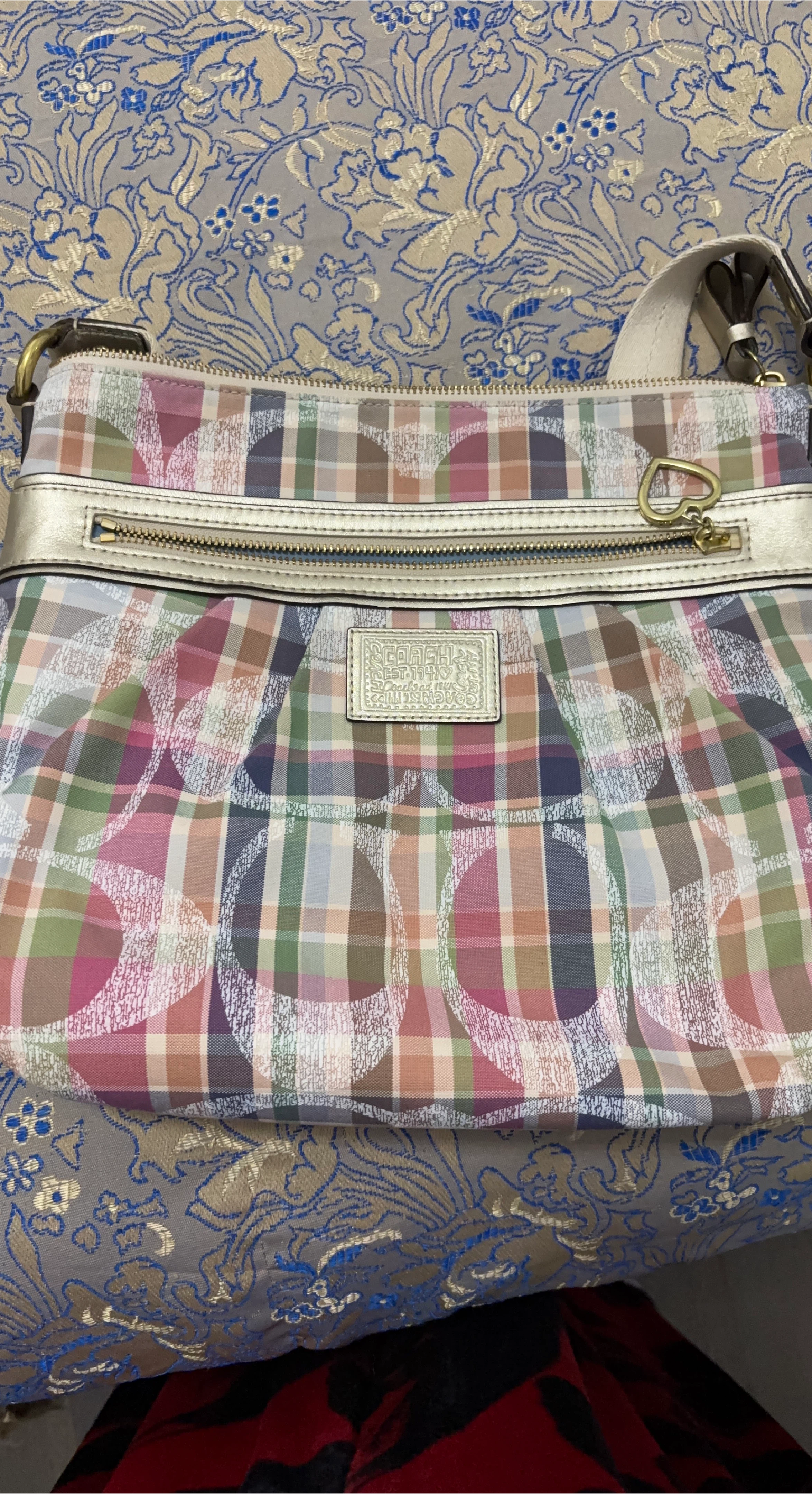 Coach Plaid Purse crossbody thumbnail