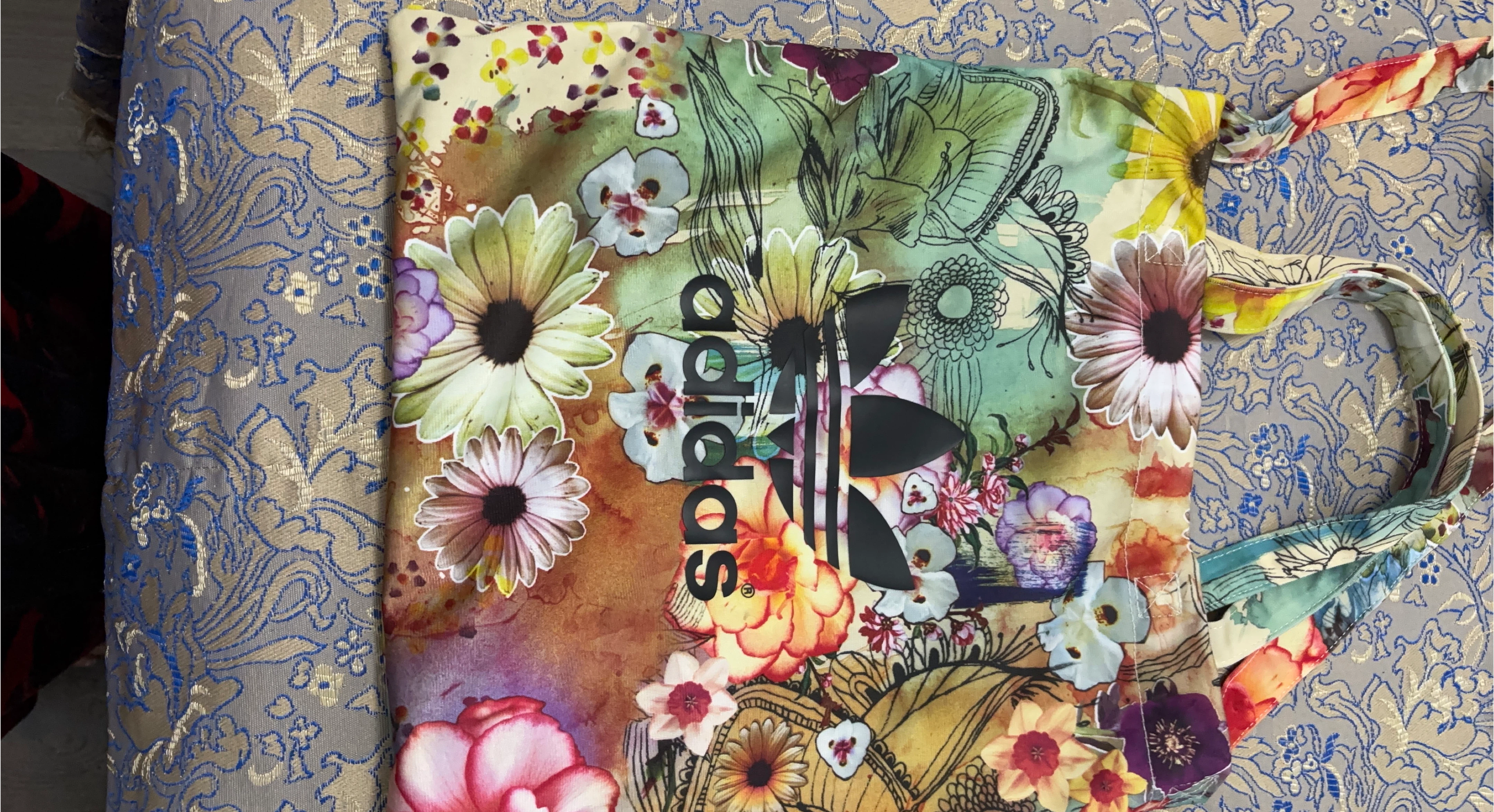 Adidas Floral Print Tote Bag thumbnail