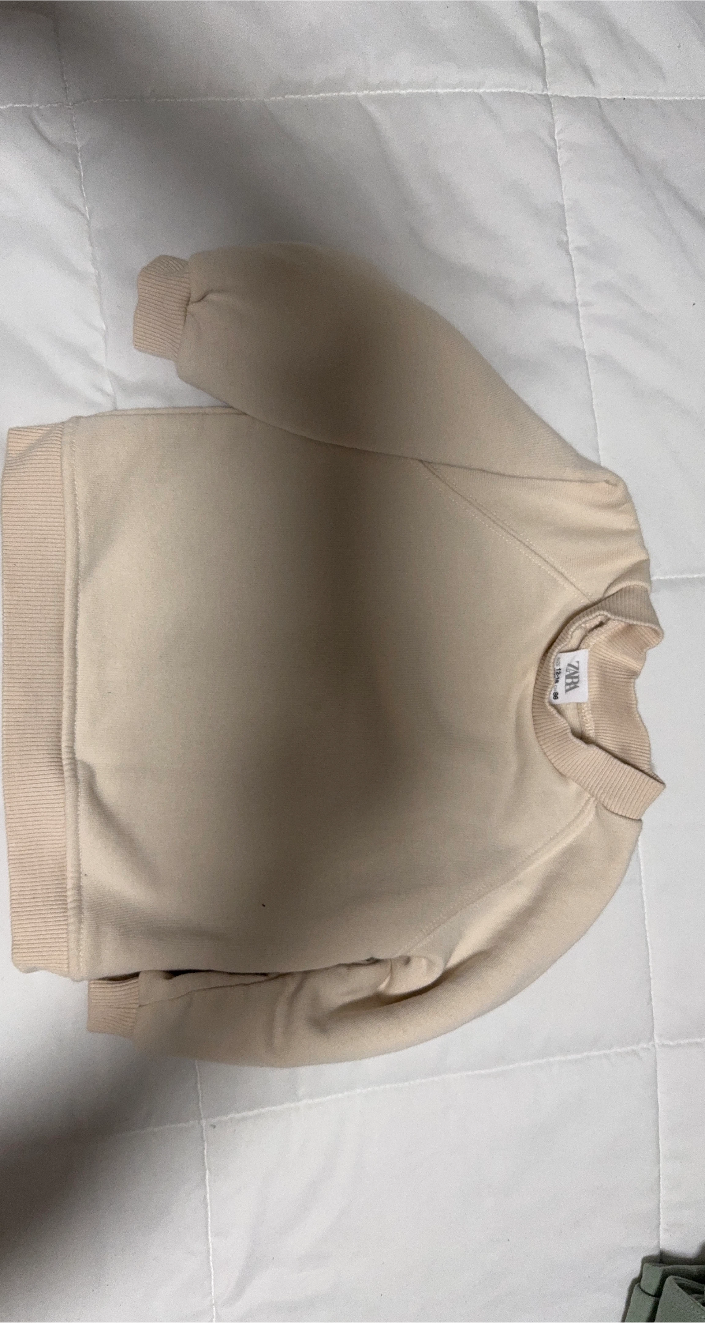 Zara Kids Beige Sweatshirt Size 12-18 Months thumbnail