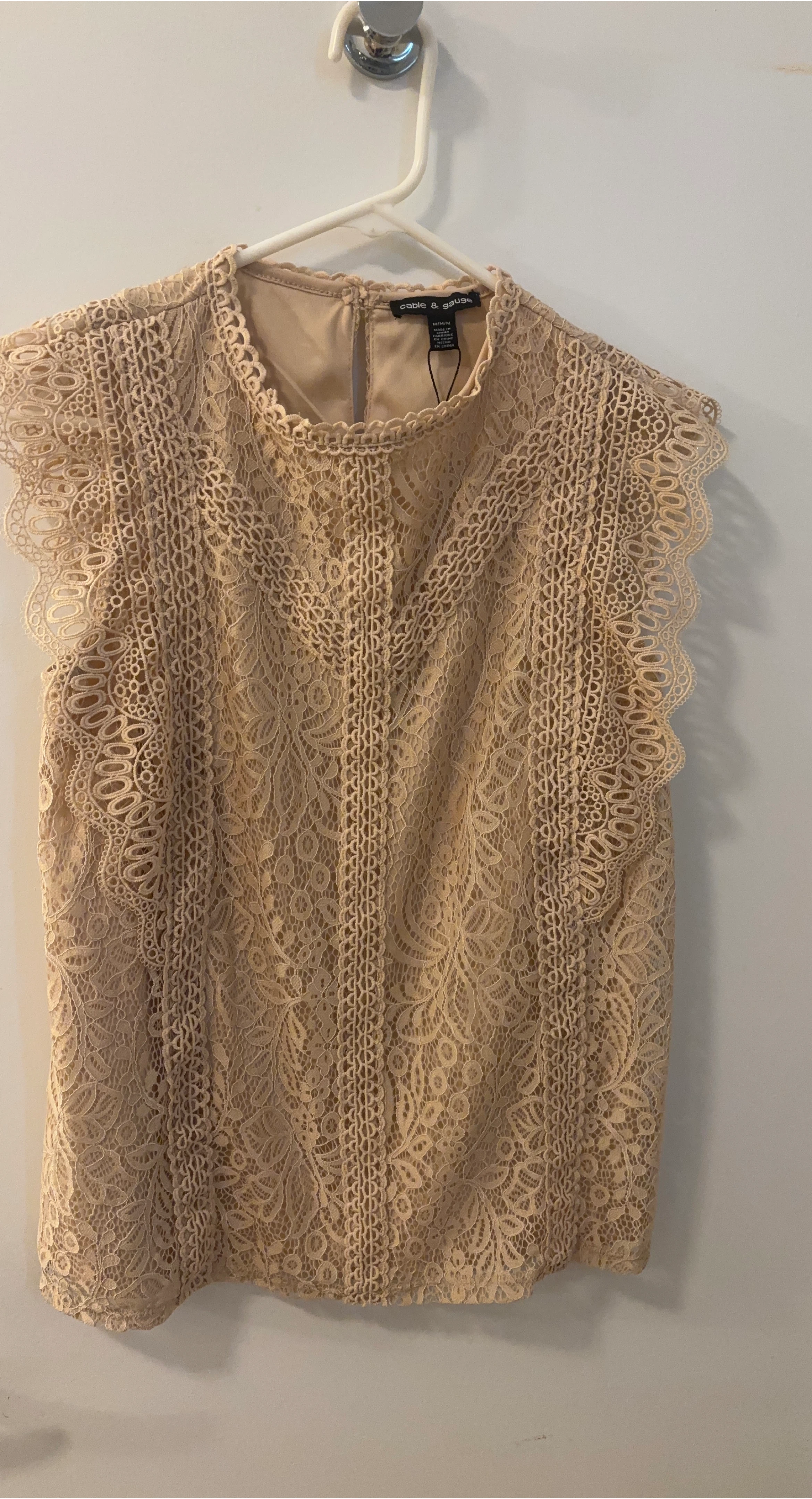 New Cable & Gauge Lace Top - Size M thumbnail