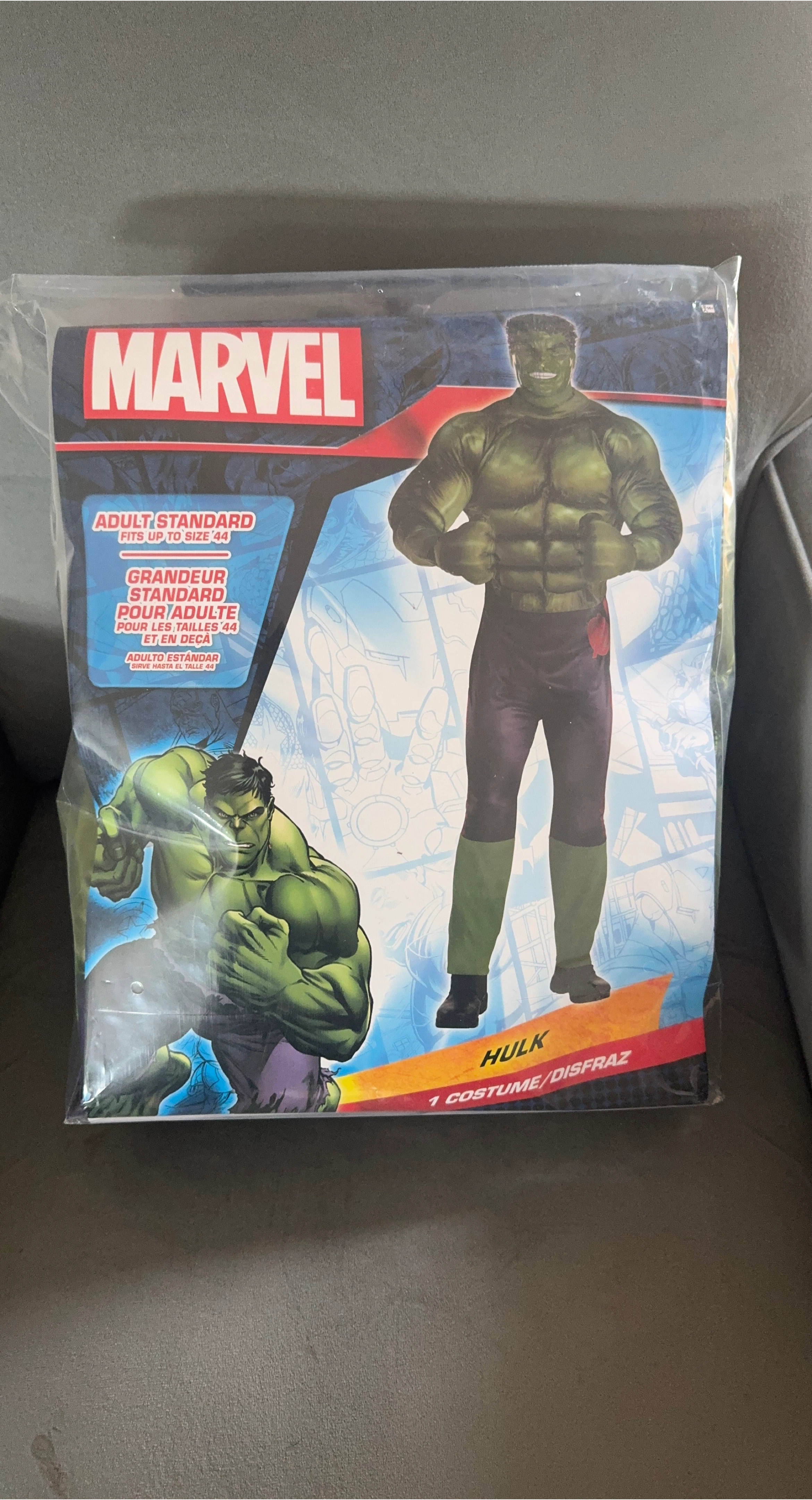 Marvel Hulk Costume - Adult Standard Size (Fits up to 44) thumbnail