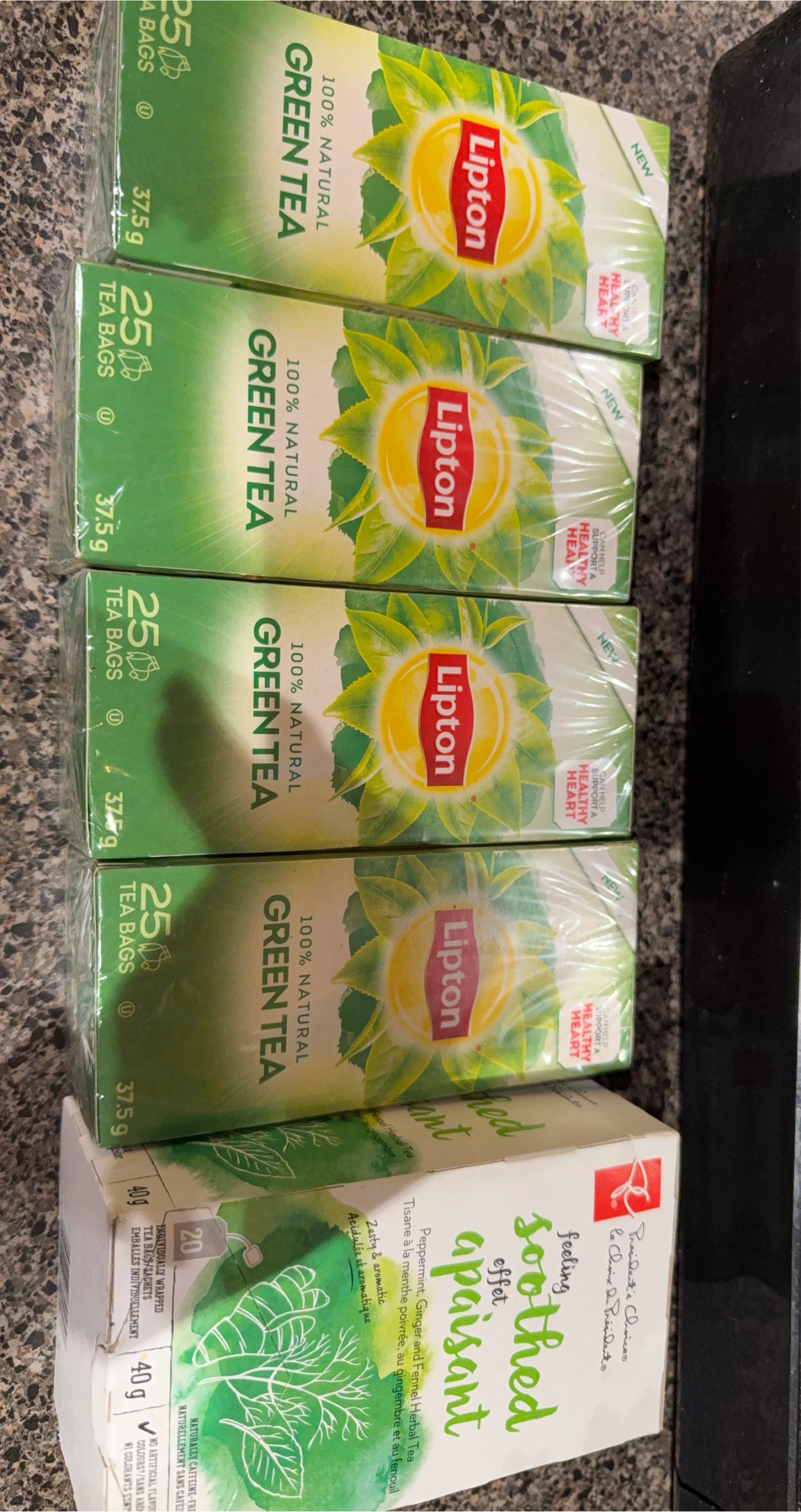 All for 5 boxes for $5 Lipton Green Tea (x4) + PC Herbal Tea thumbnail