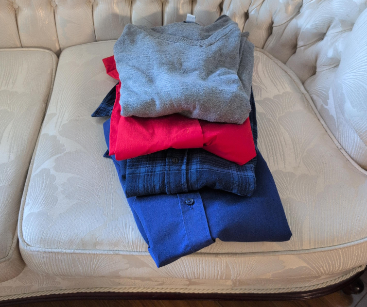 Assorted Men's Shirts - Blue, Red, Grey thumbnail