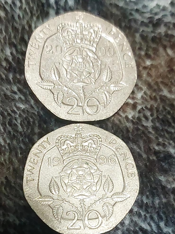 Twenty Pence Coins - 2000 & 1996 thumbnail