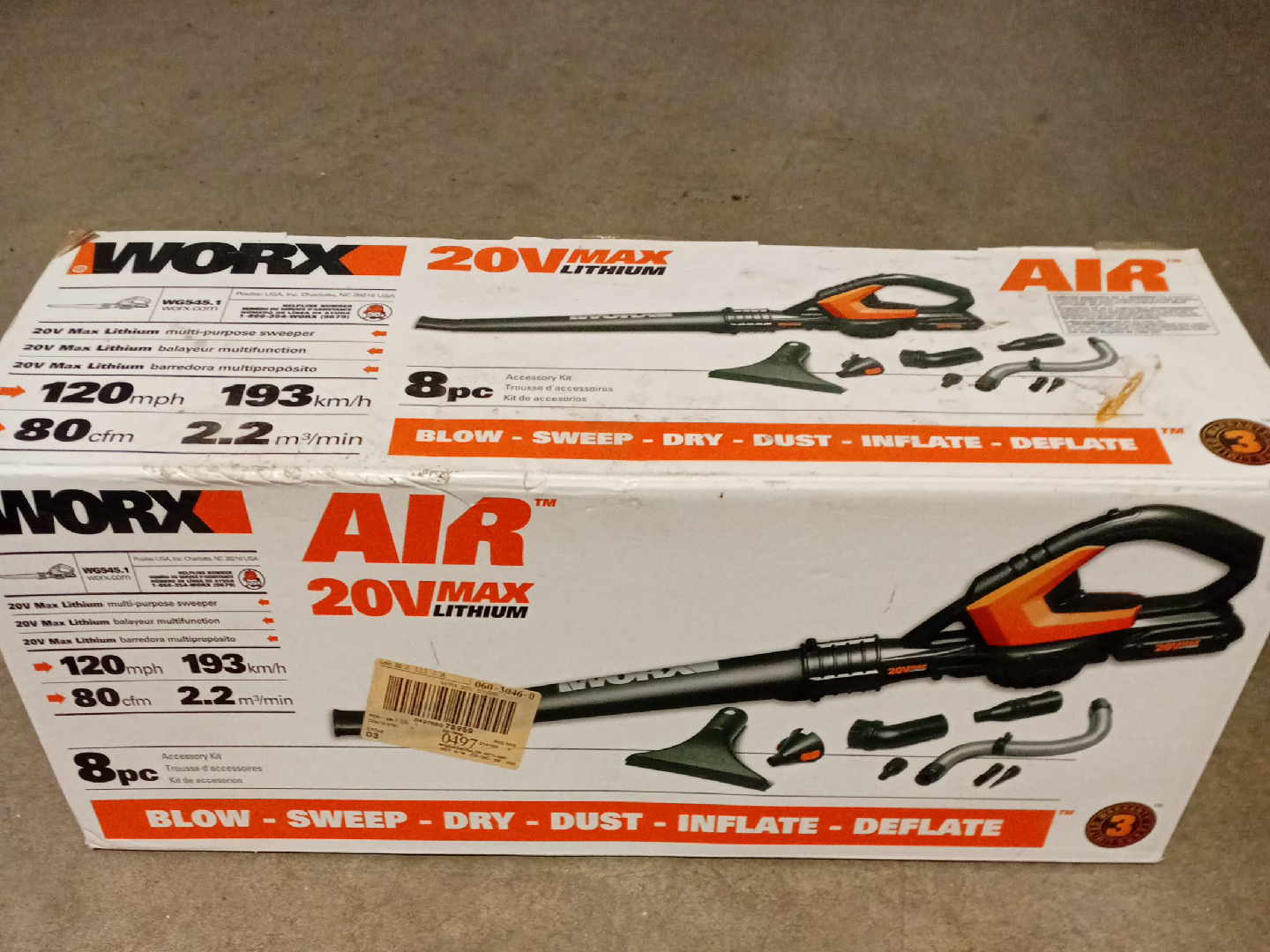 WORX AIR 20V Max Lithium Multi-Purpose Sweeper thumbnail