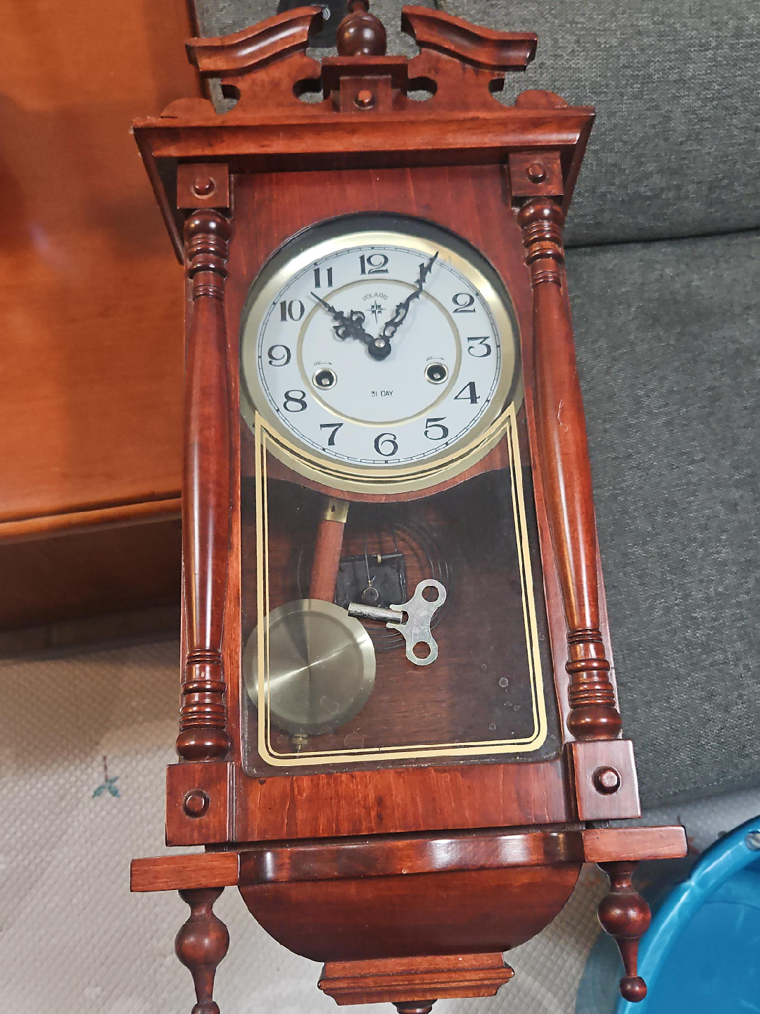 Polaris Wooden Pendulum Wall Clock thumbnail