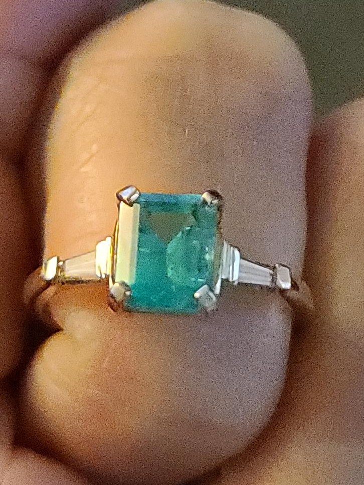 Emerald Cut Gemstone Ring thumbnail