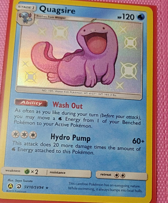 Shiny Quagsire Pokemon Card