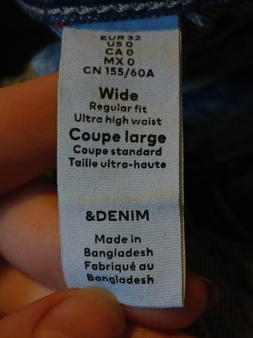 &Denim Wide Leg Jeans - Size 0 thumbnail