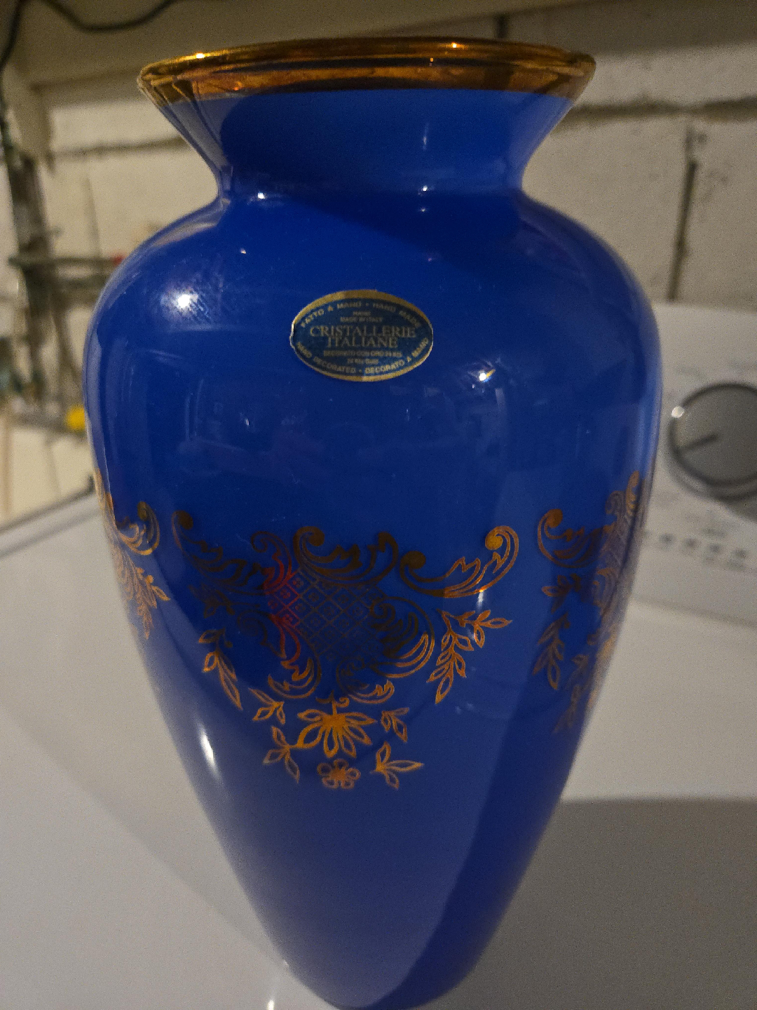 Cristallerie Italiane Blue Vase thumbnail