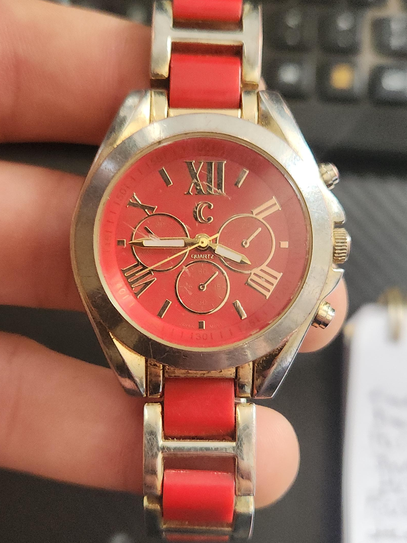 Red & Gold-Tone Quartz Watch thumbnail